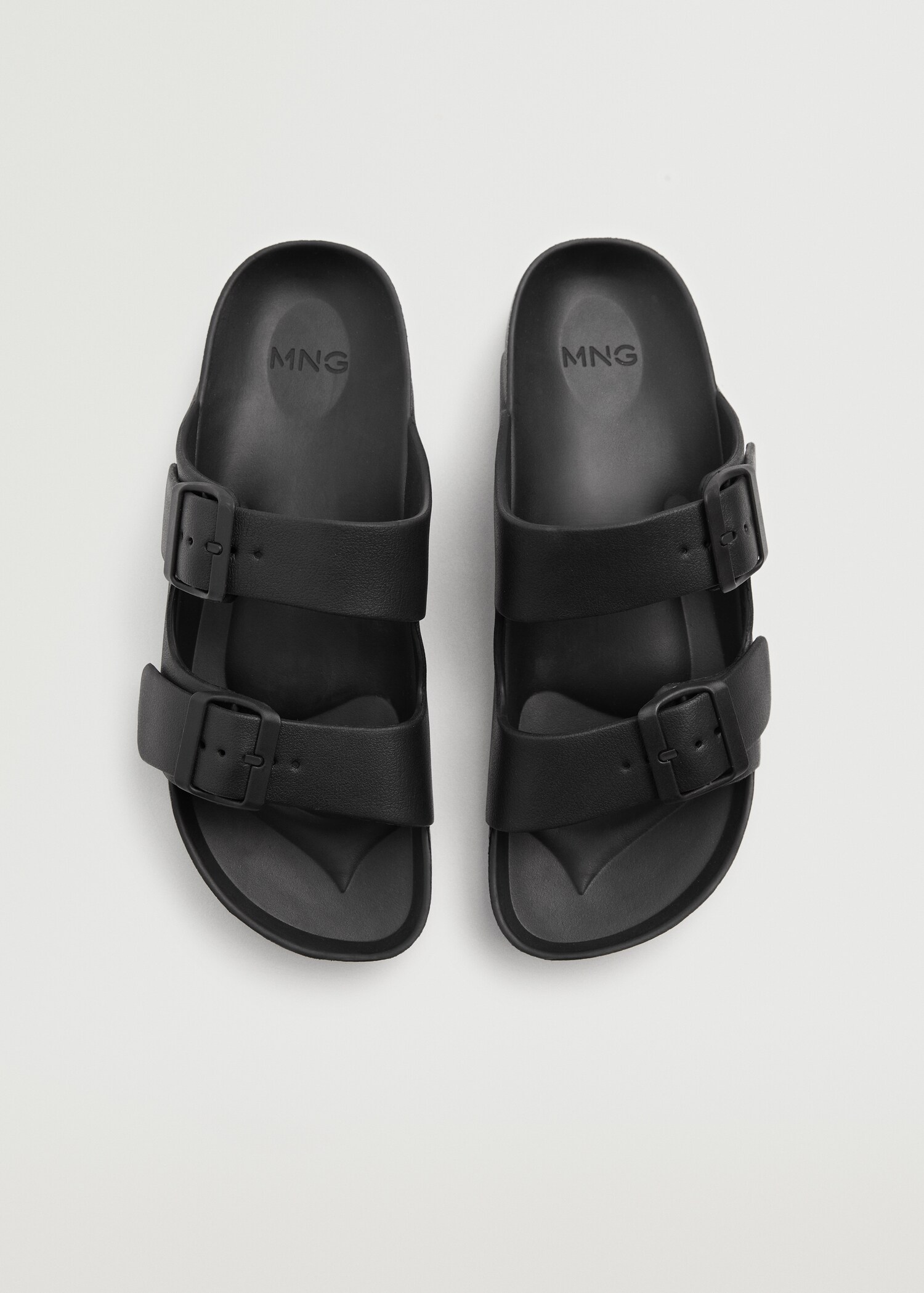 Rubber sandal with buckle - Man | MANGO OUTLET USA 