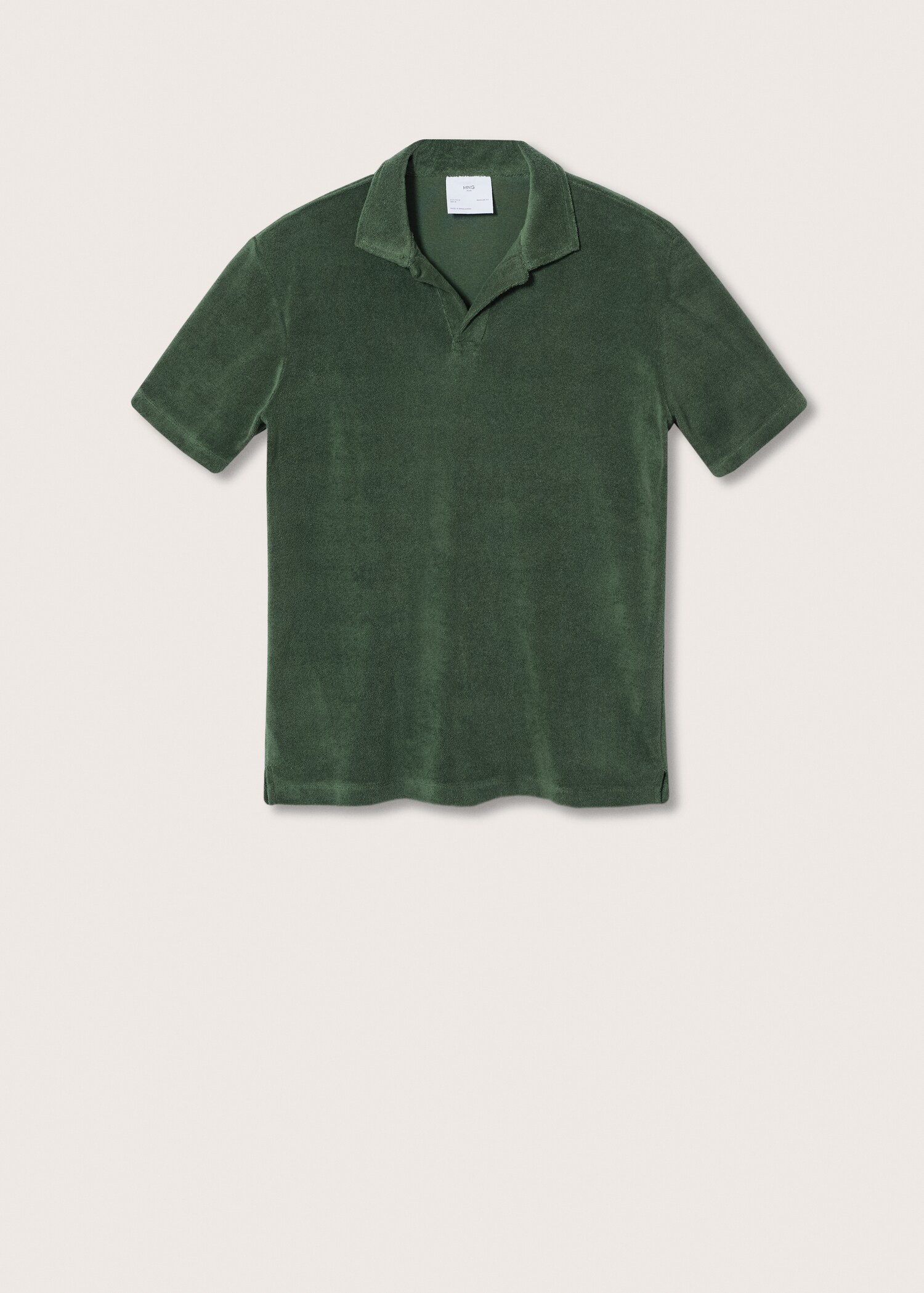 Cotton towel texture polo shirt - Article without model