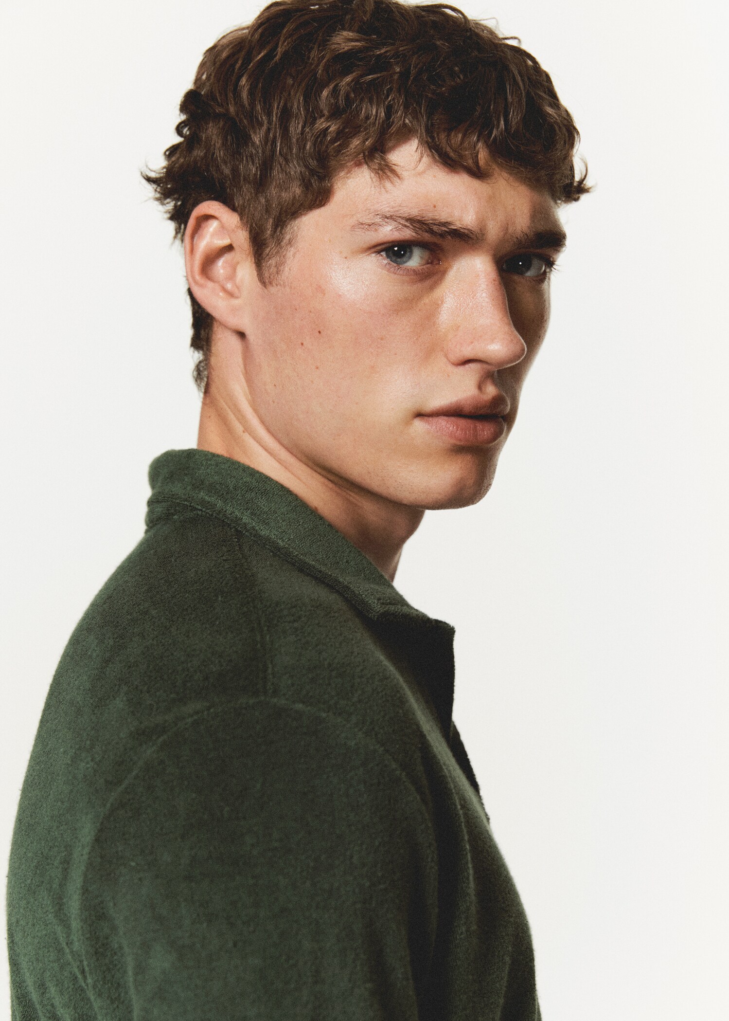 Cotton towel texture polo shirt - Details of the article 5