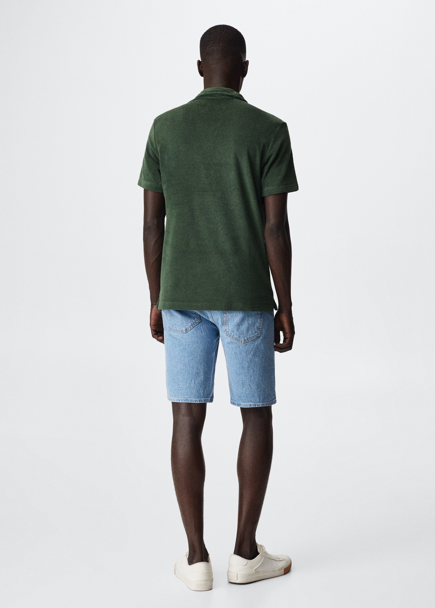 Cotton towel texture polo shirt - Reverse of the article