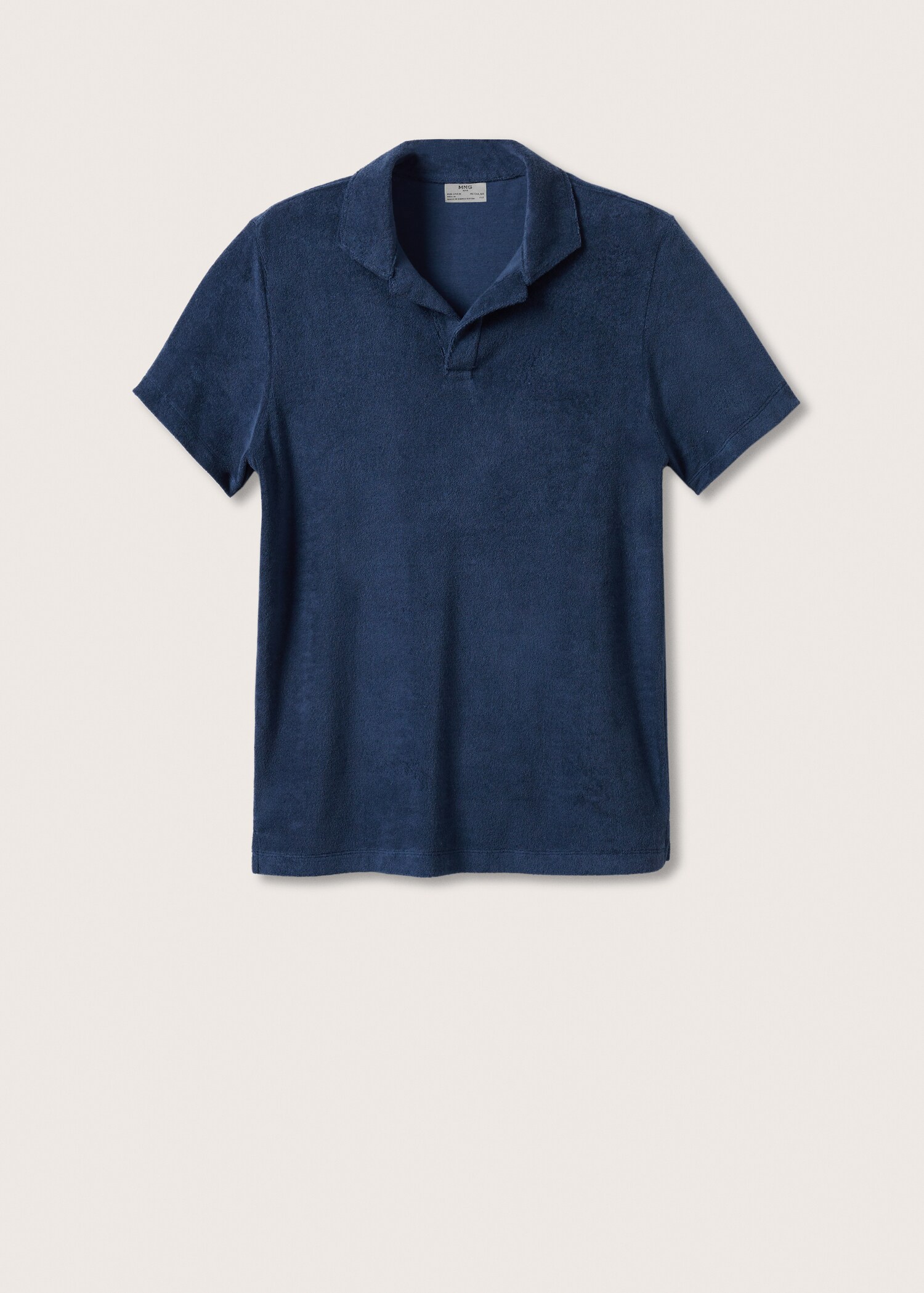 Cotton towel texture polo shirt - Article without model