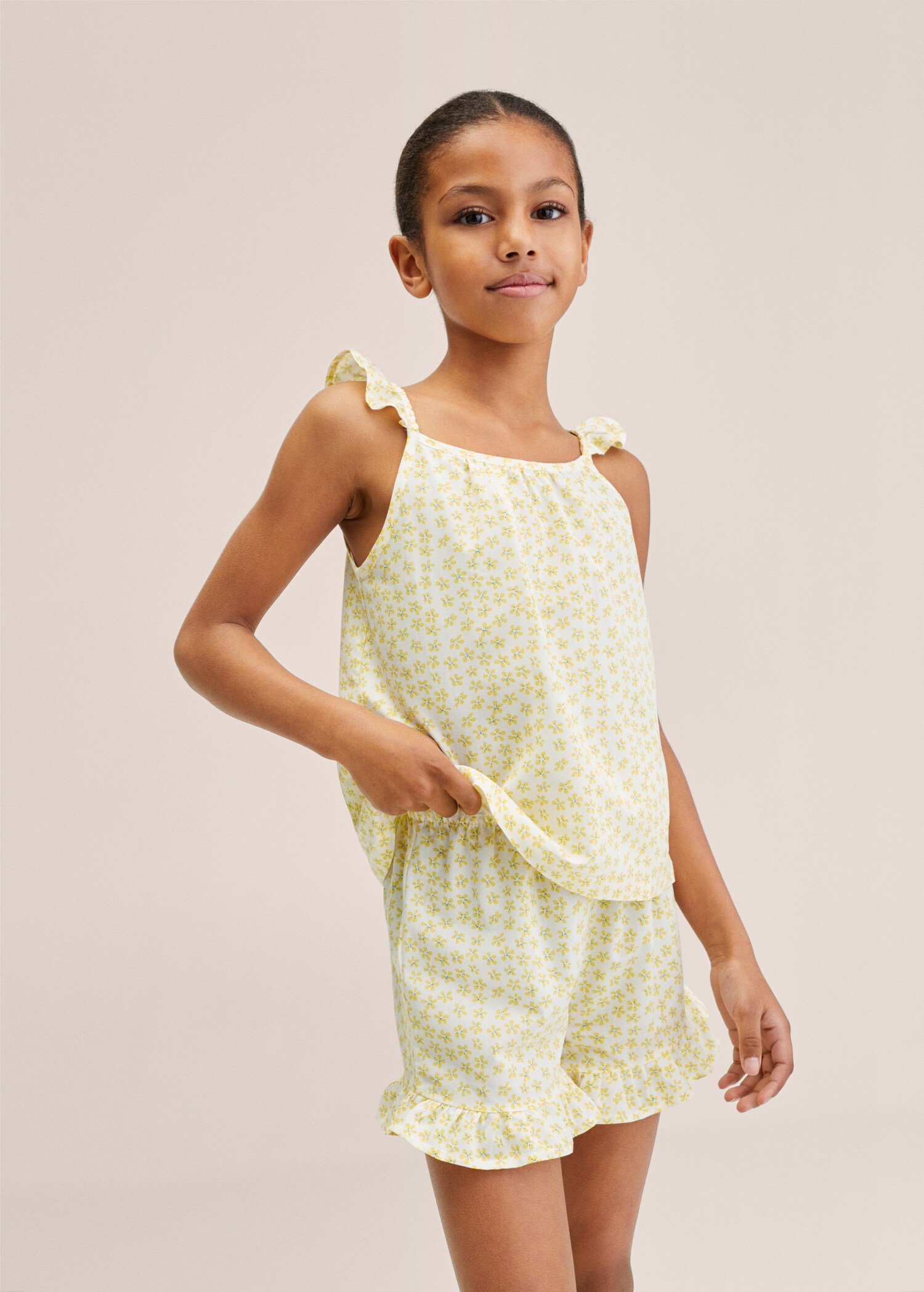 Pijama corto estampado - Plano medio