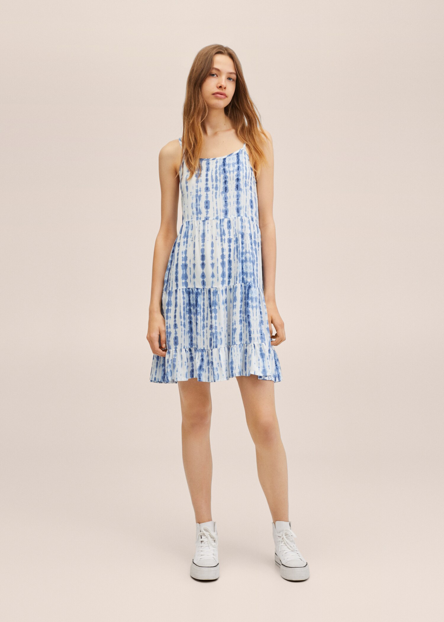 Vestido estampado tie dye - Plano medio