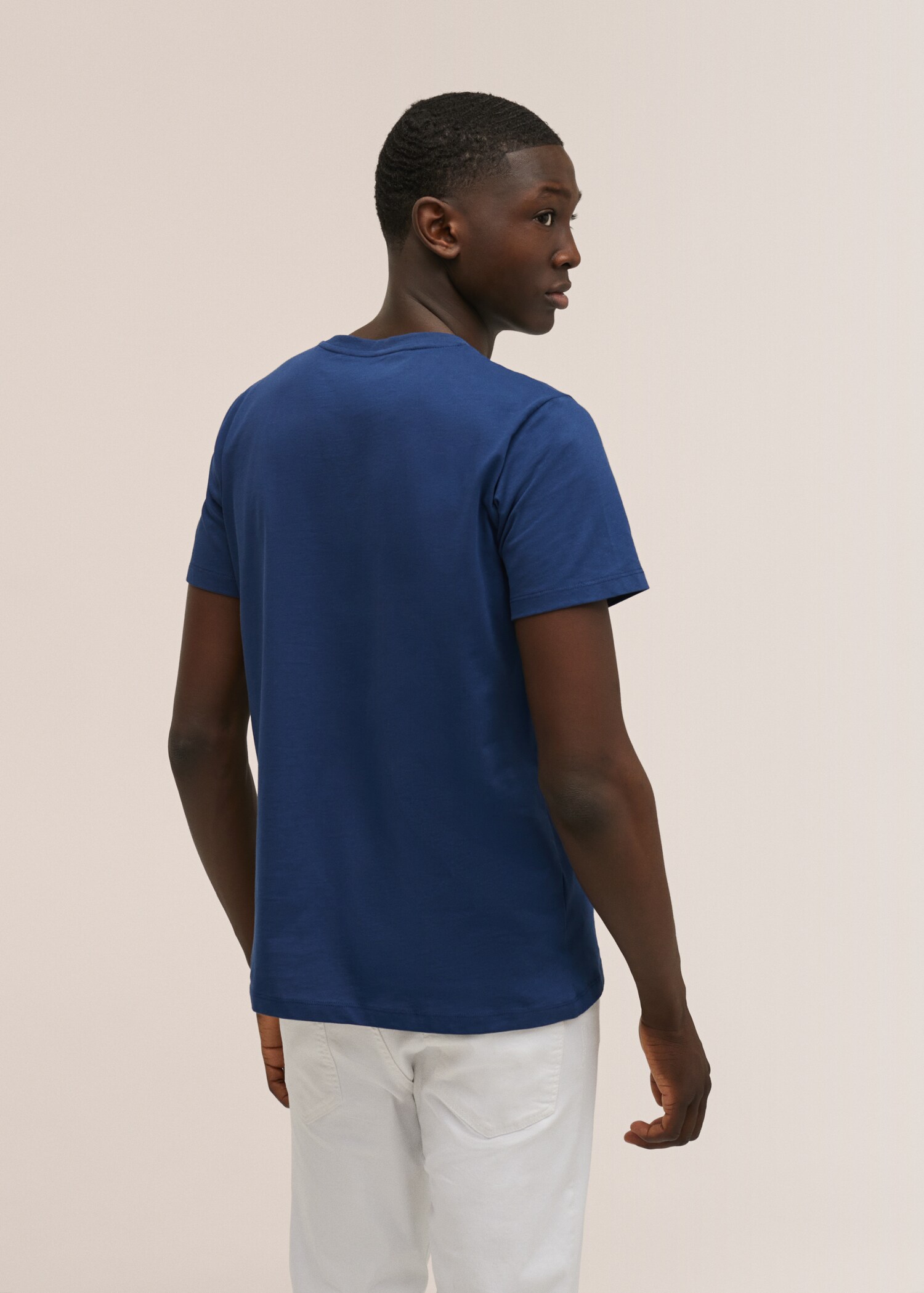 Printed cotton-blend T-shirt - Reverse of the article