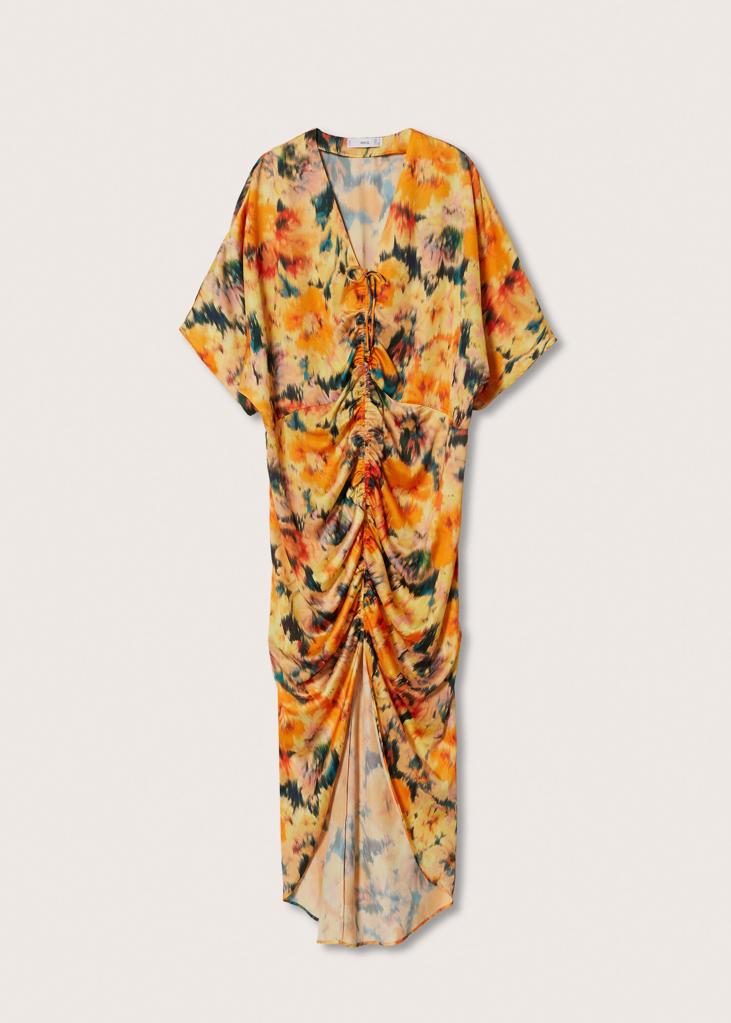 Vestido fruncido estampado - Artículo sin modelo