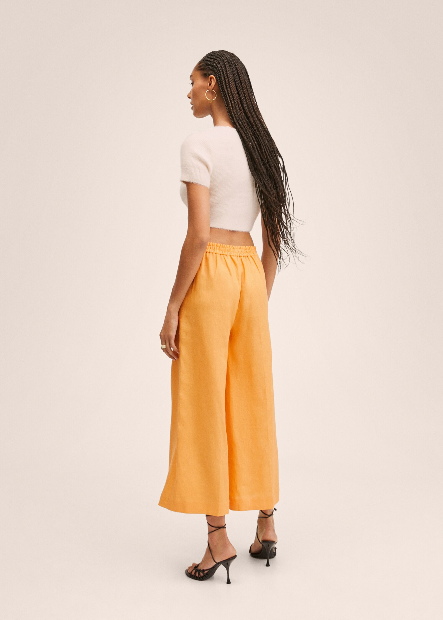 Pantalón culotte 100% lino  - Reverso del artículo