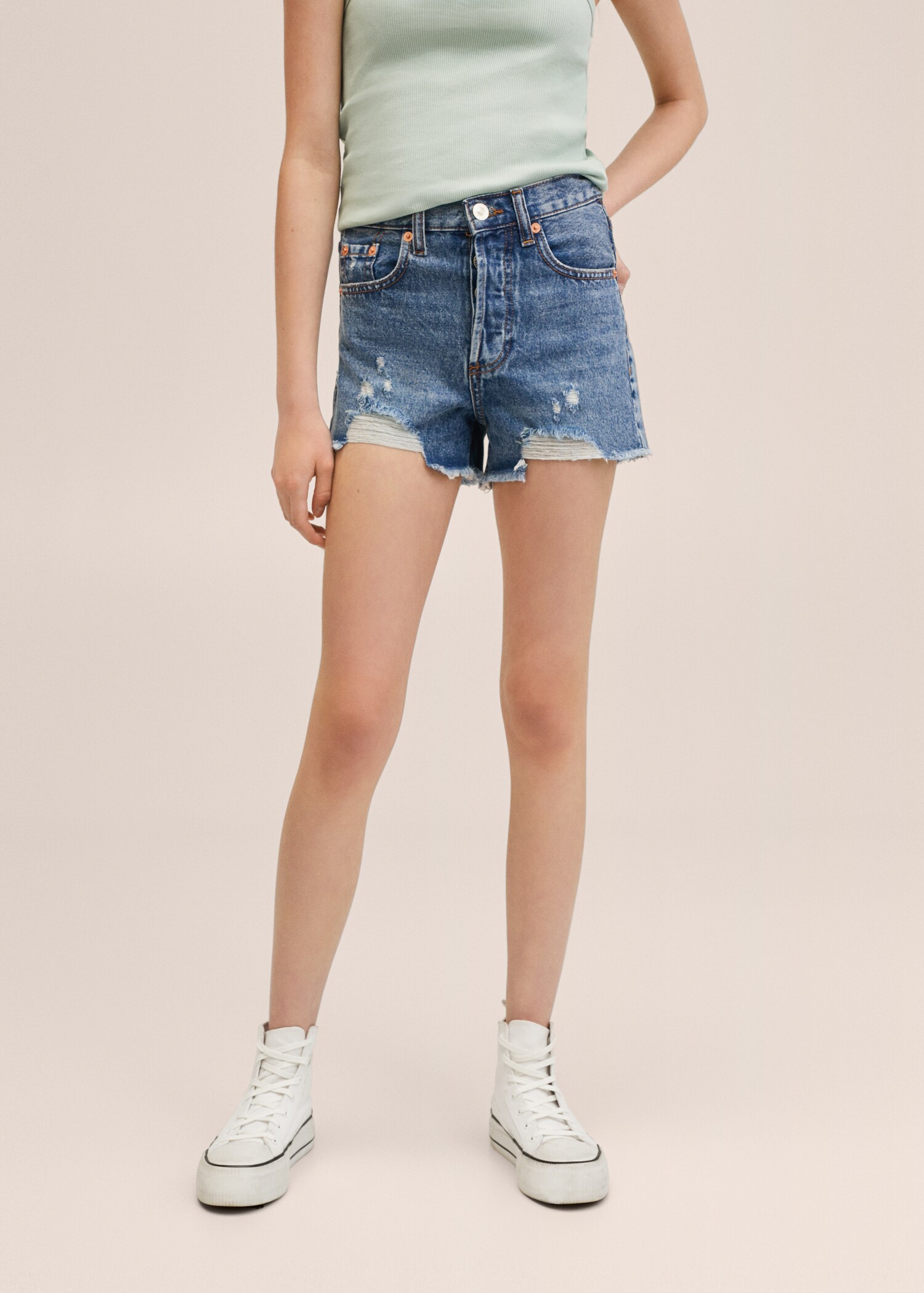 Short denim rotos decorativos - Detalle del artículo 1