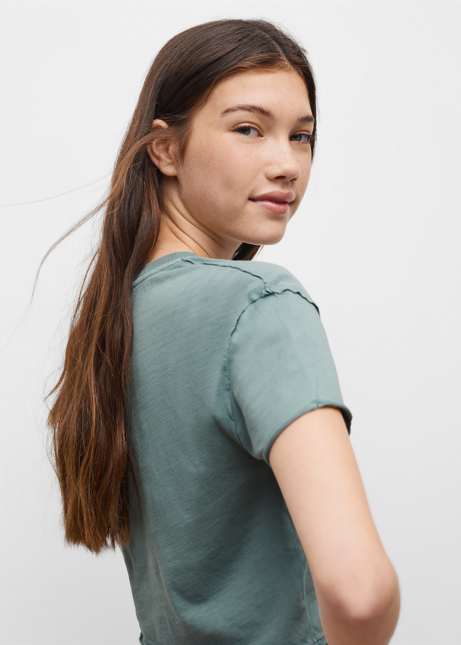 Cropped cotton T-shirt - Details of the article 2