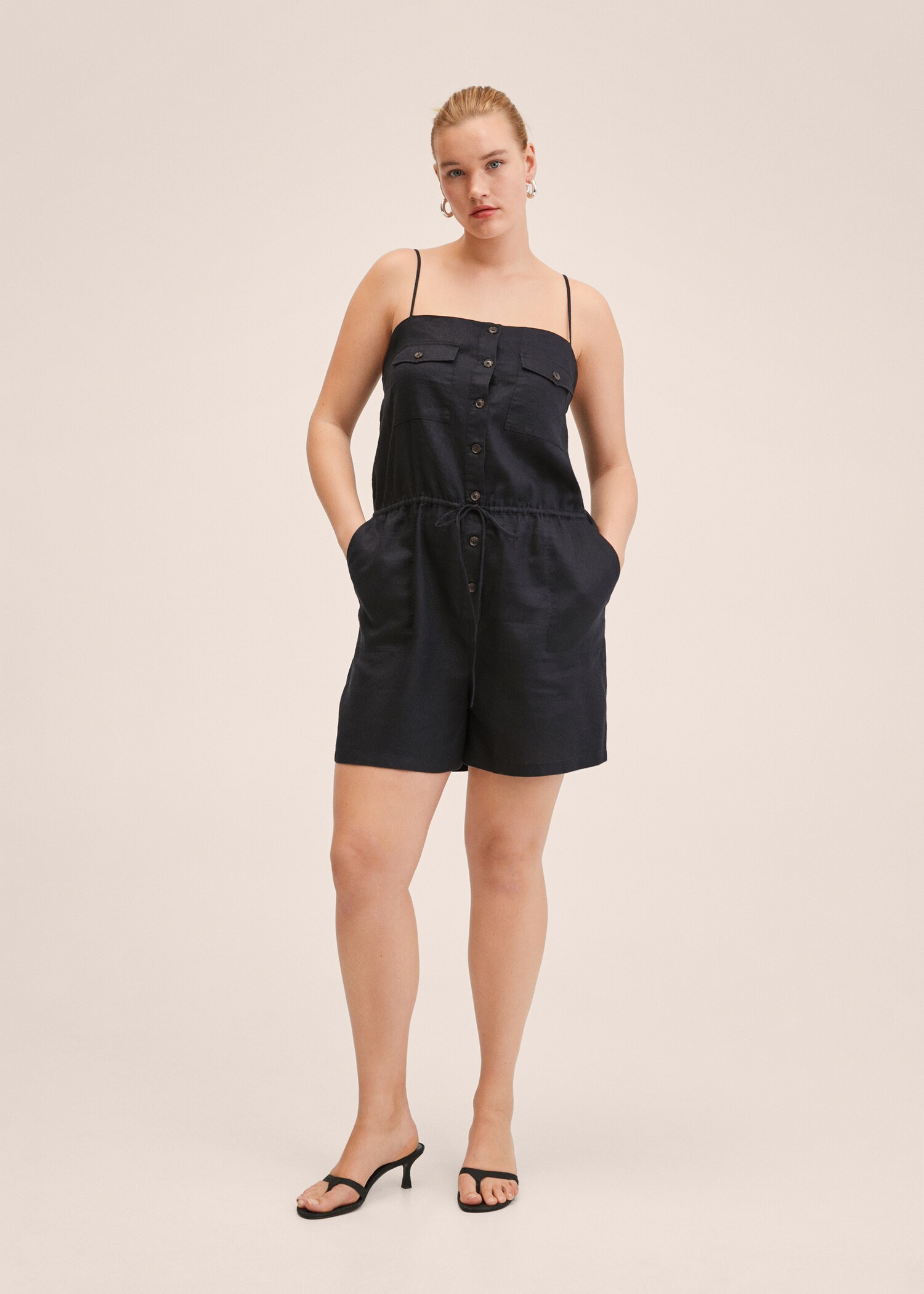 100% linen jumpsuit  - Details of the article 4