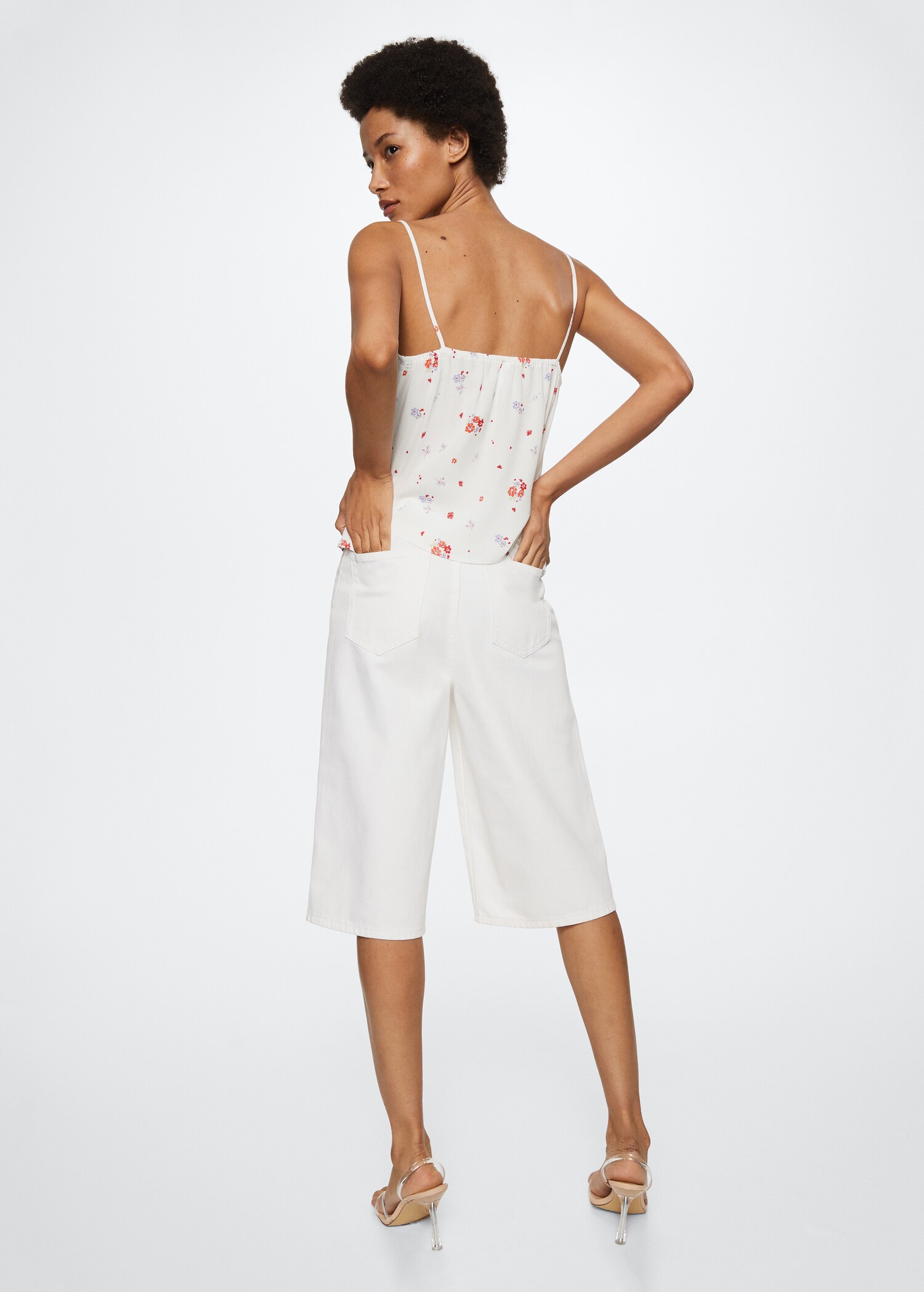 Top estampado floral - Reverso del artículo