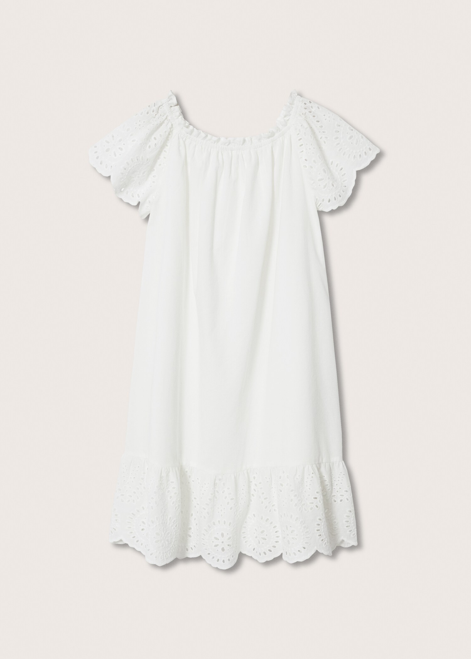 Broderad anglaise klänning - Artikelns baksida