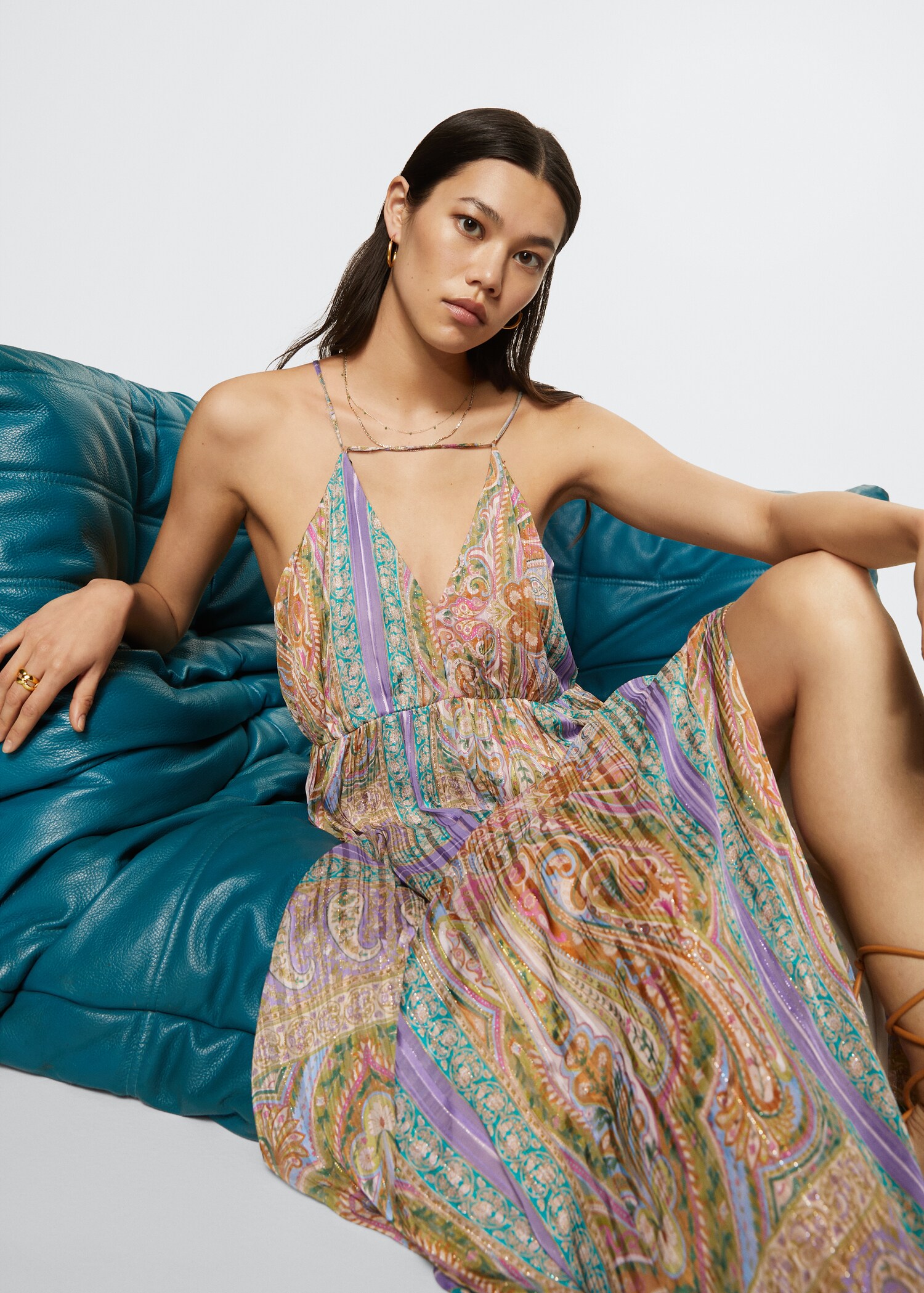Paisley chiffon dress - Details of the article 2