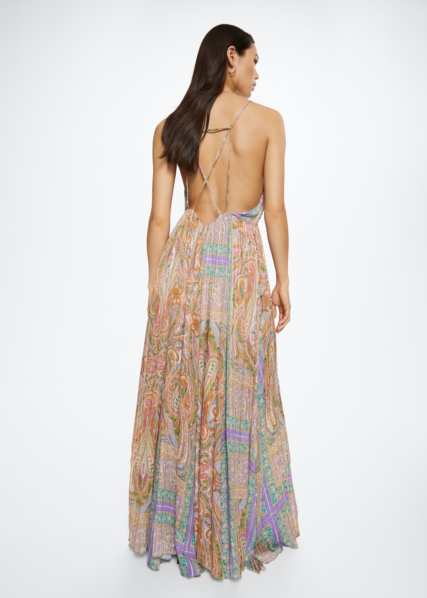 Paisley chiffon dress - Reverse of the article