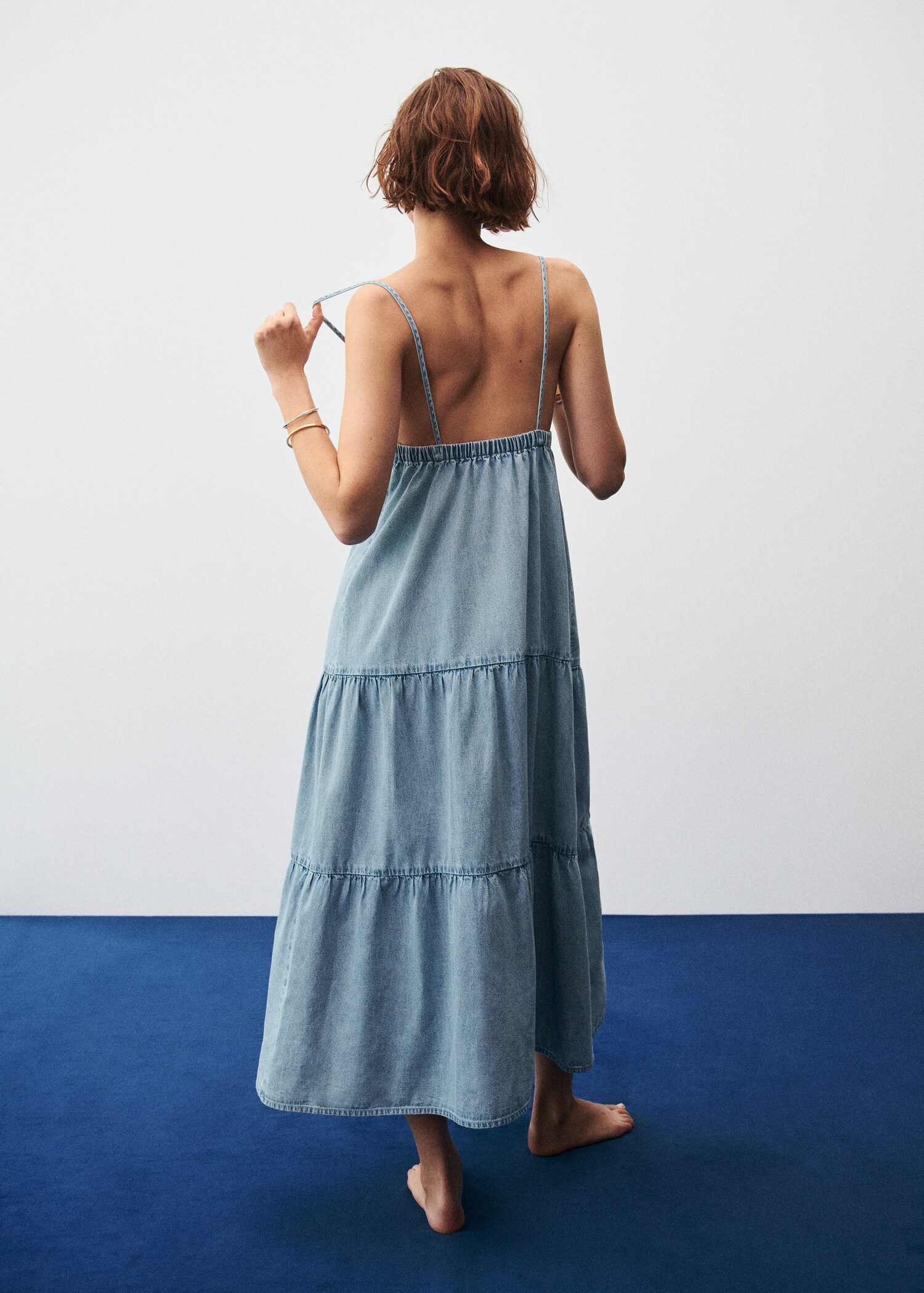 Ruffled denim dress - Details of the article 7