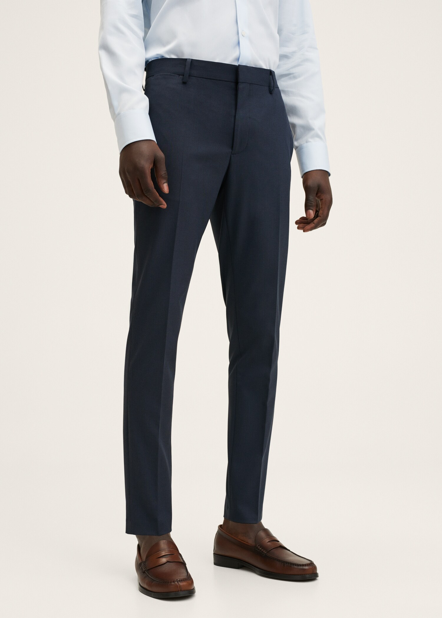 Oblekové kalhoty super slim fit - Náhled ve středové rovině