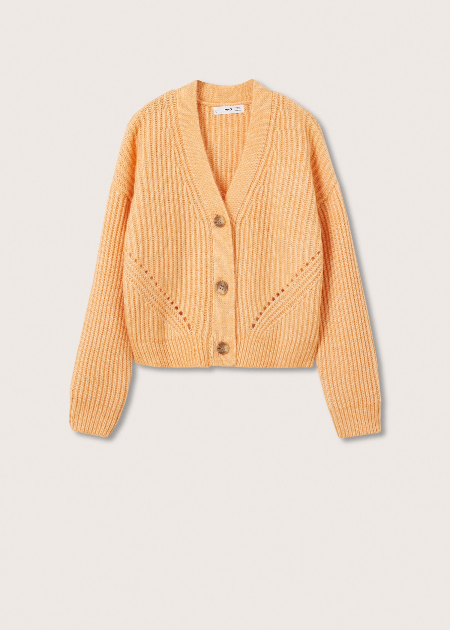 Ribbed knit cardigan - Article without model