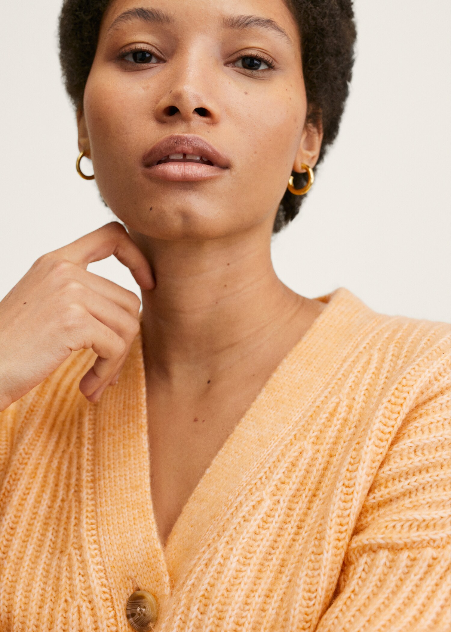 Ribbed knit cardigan - Details of the article 2