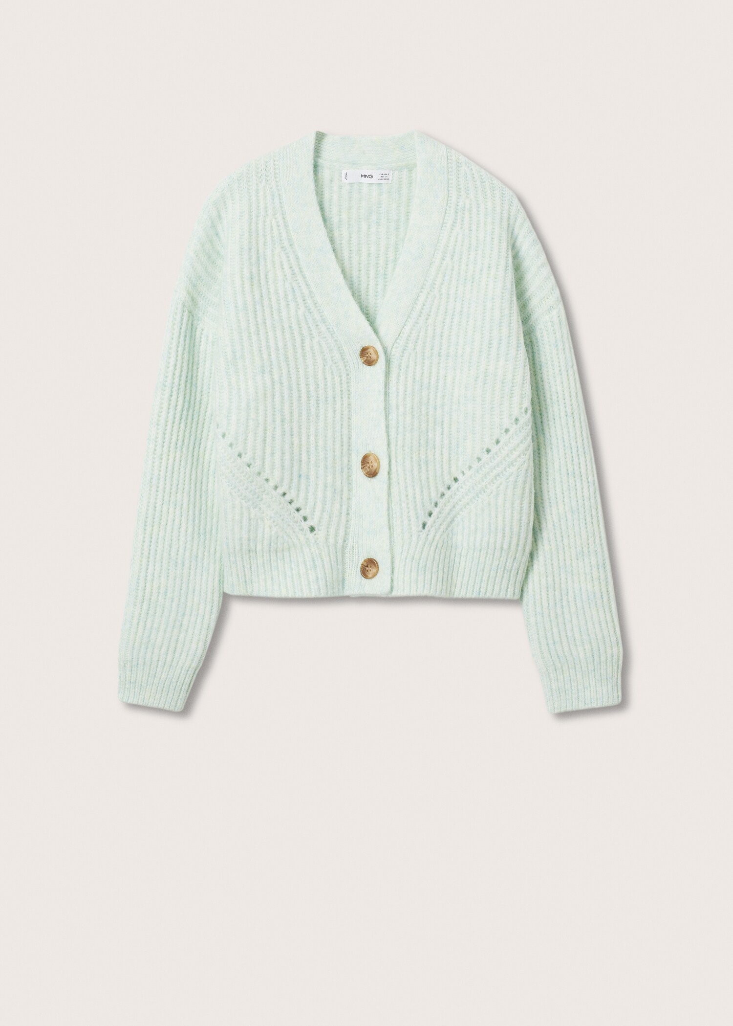Ribbed knit cardigan - Article without model