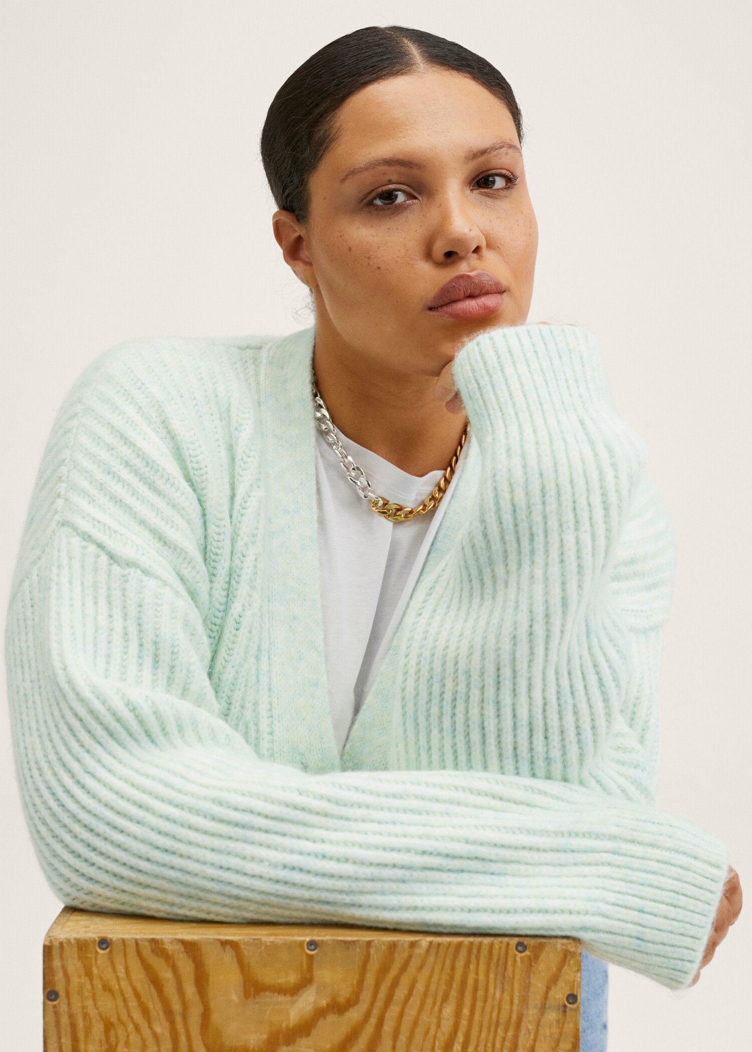 Ribbed knit cardigan - Details of the article 5