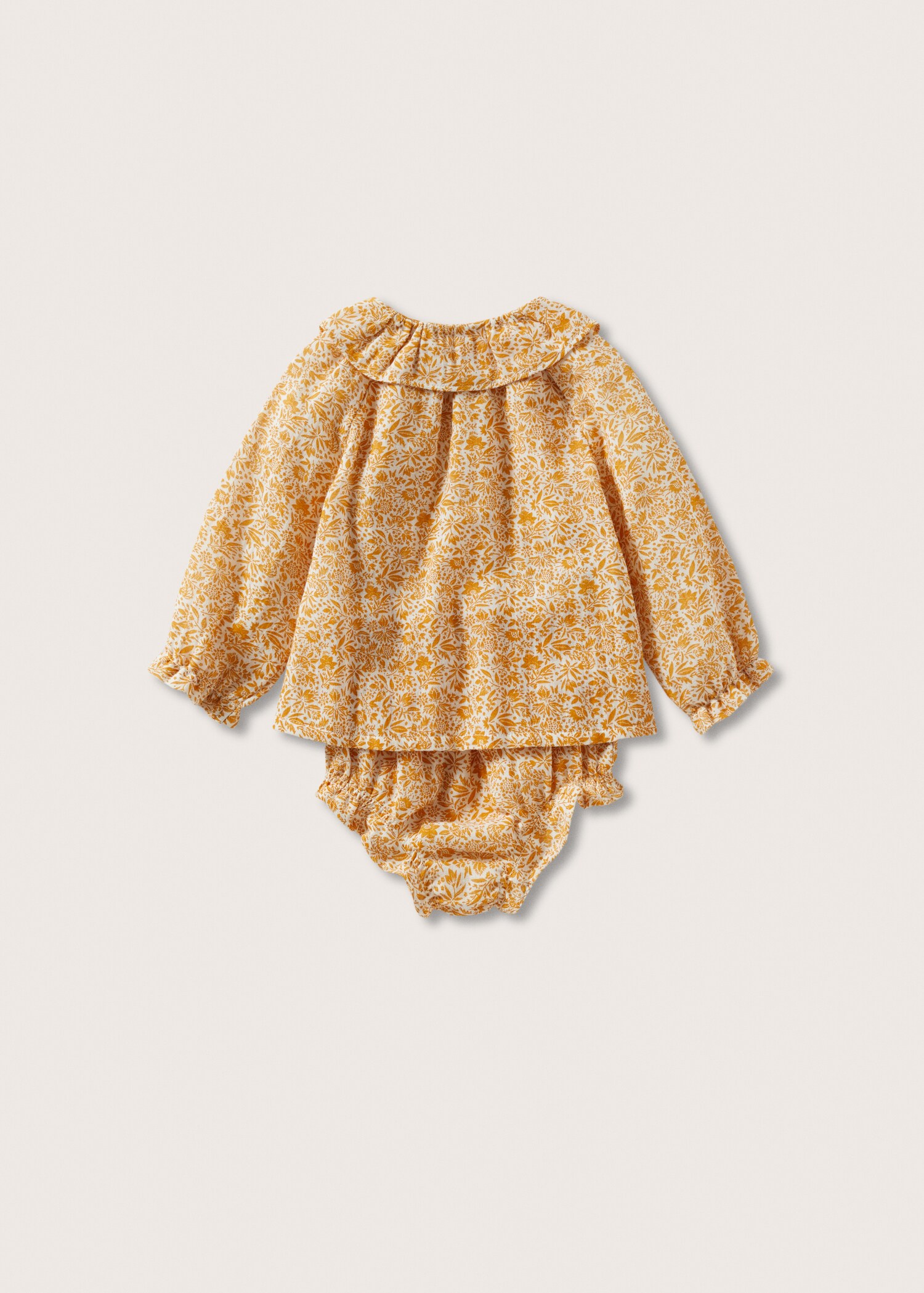 Printed blouse and nappy cover  - Reverse of the article
