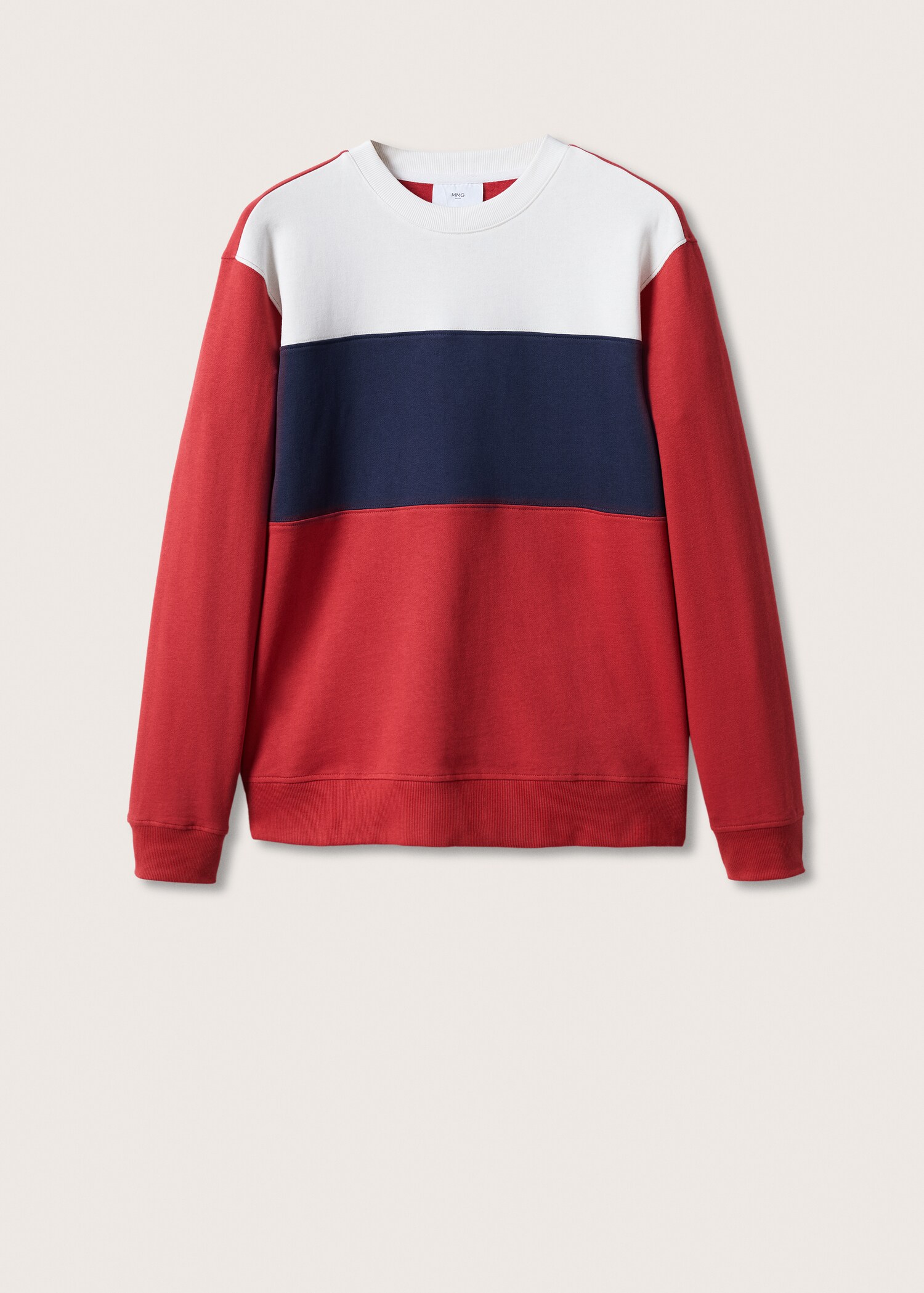 Colour block plush sweatshirt - Article without model