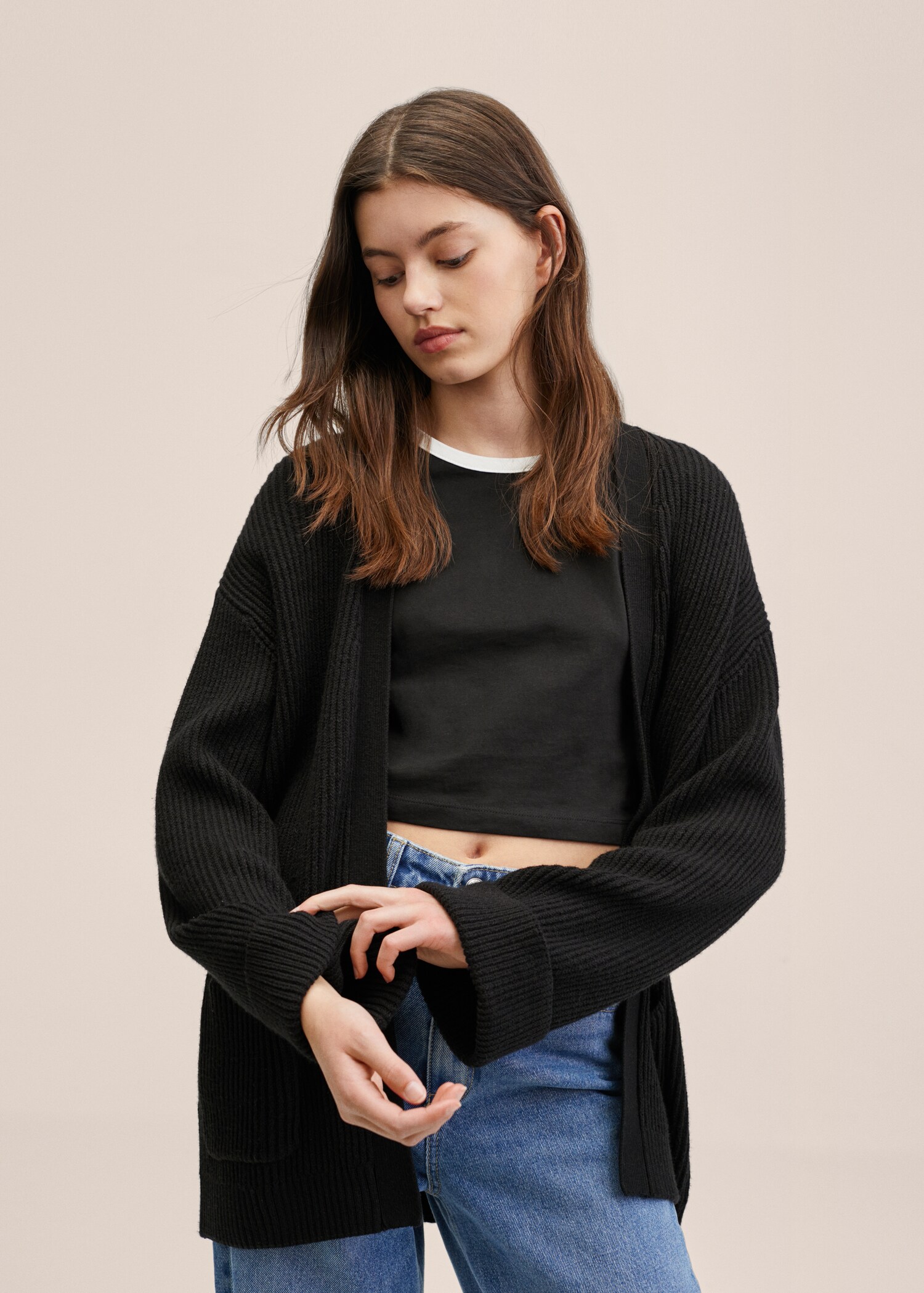 Oversized knit cardigan - Medium plane