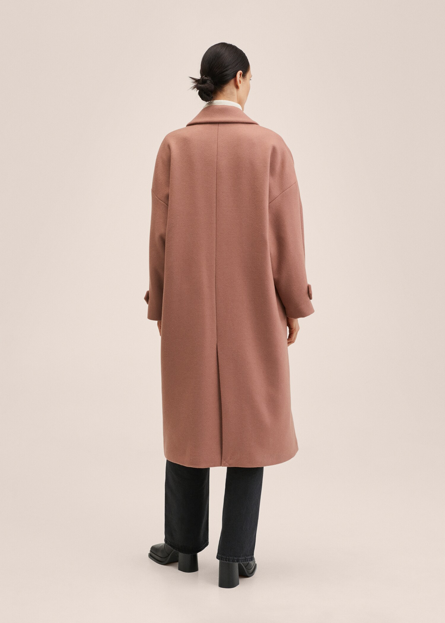Abrigo lana oversize - Reverso del artículo