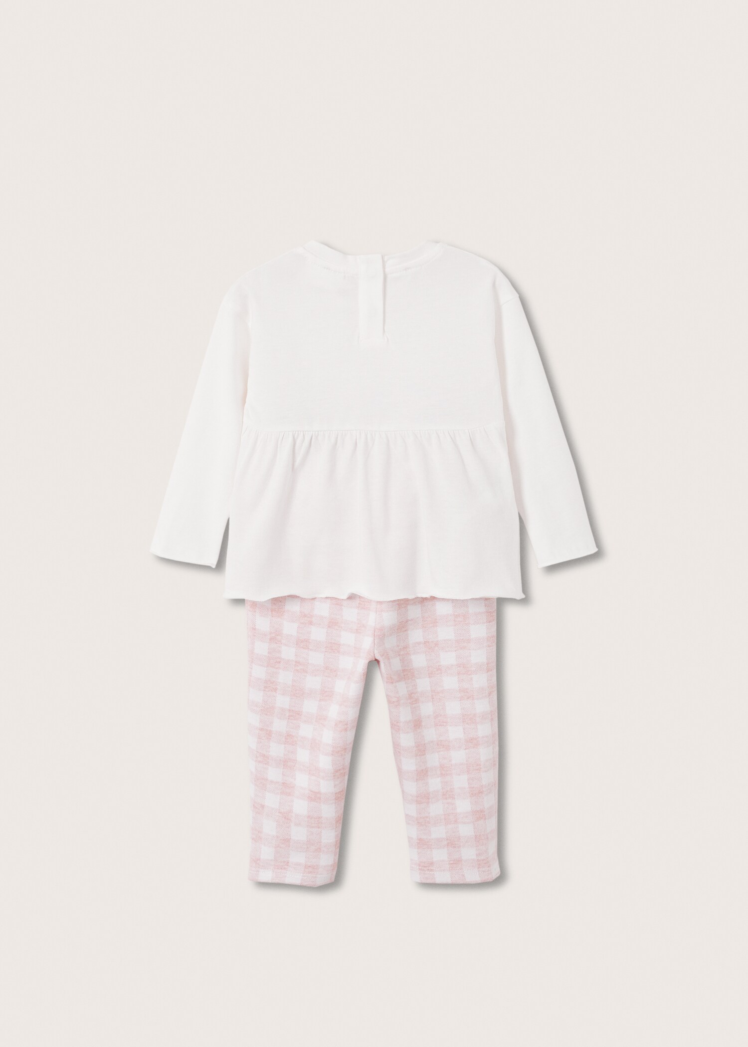 Pijama dos piezas largo cuadros - Reverso del artículo