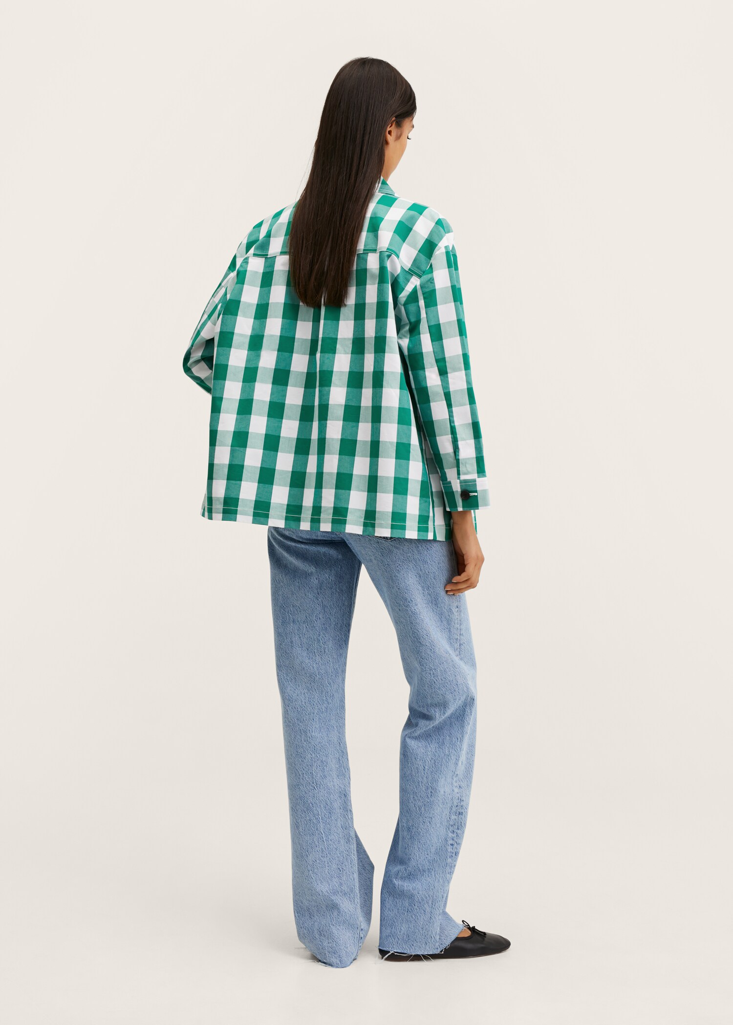 Chaqueta algodón cuadros  - Reverso del artículo