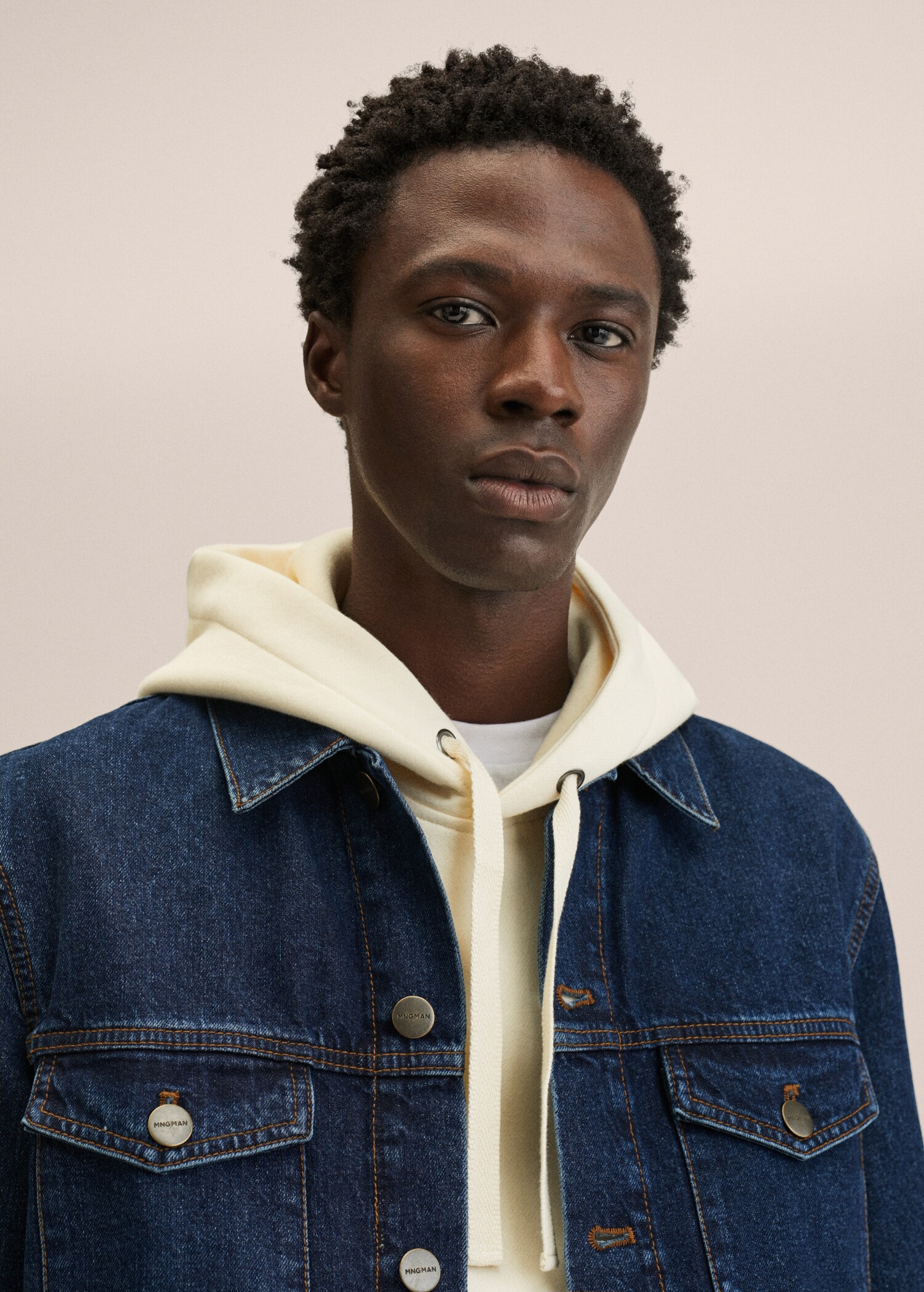 Blouson denim délavé foncé - Détail de l'article 1