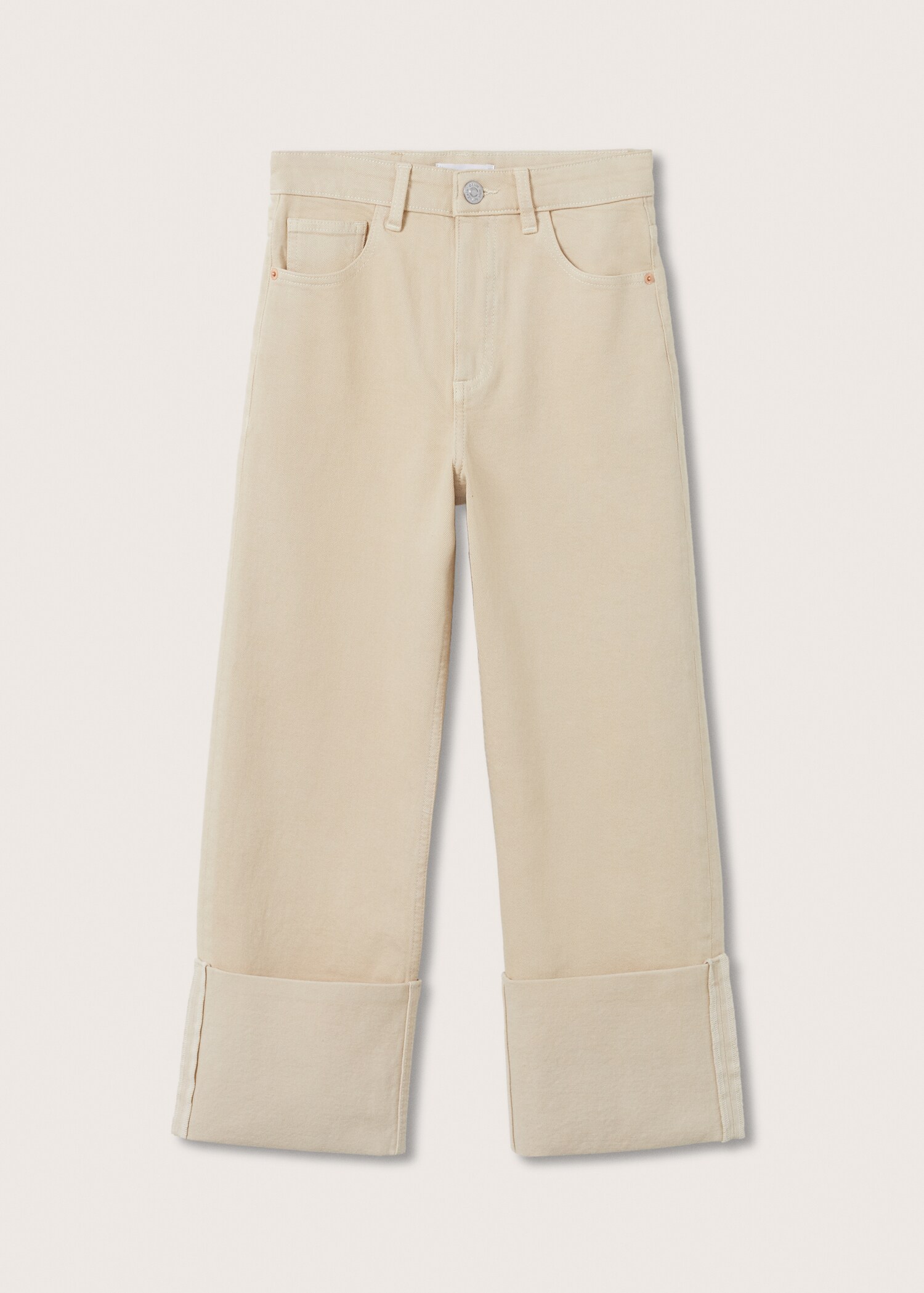 Turned-up straight jeans - Article without model