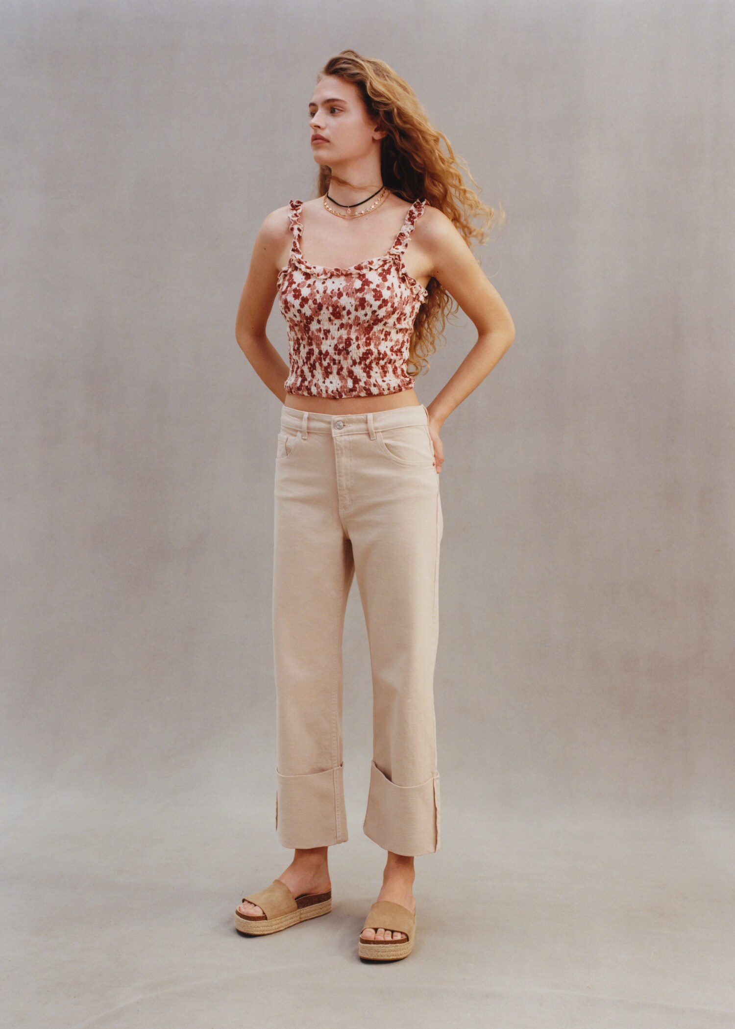 Turned-up straight jeans - Details of the article 5