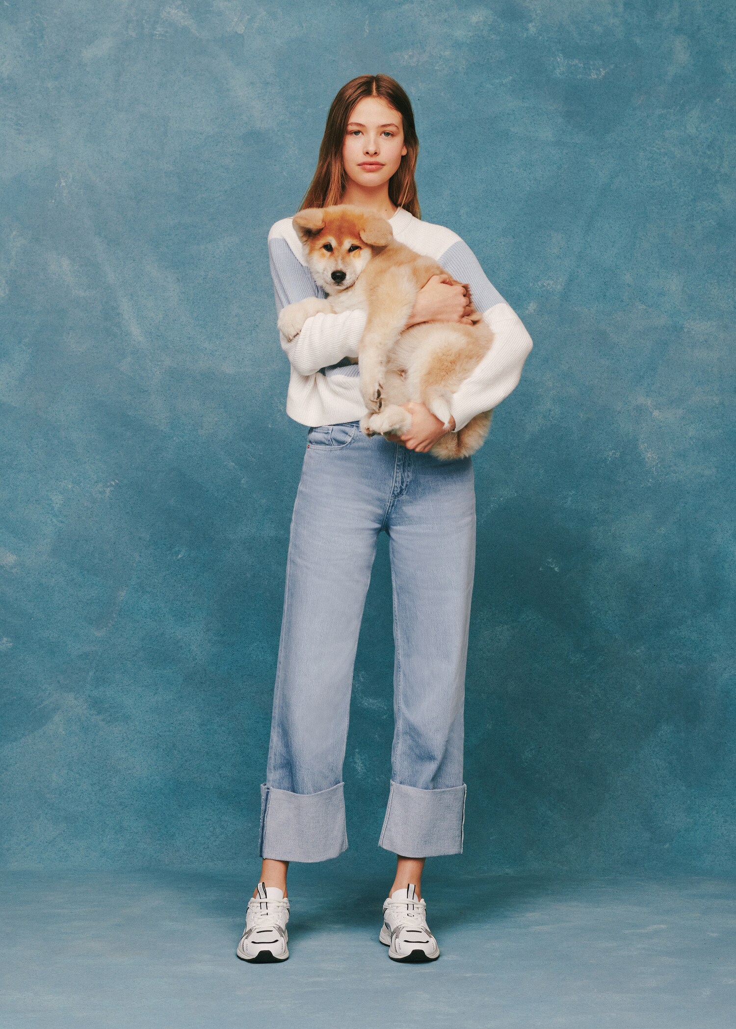 Turned-up straight jeans - Details of the article 5