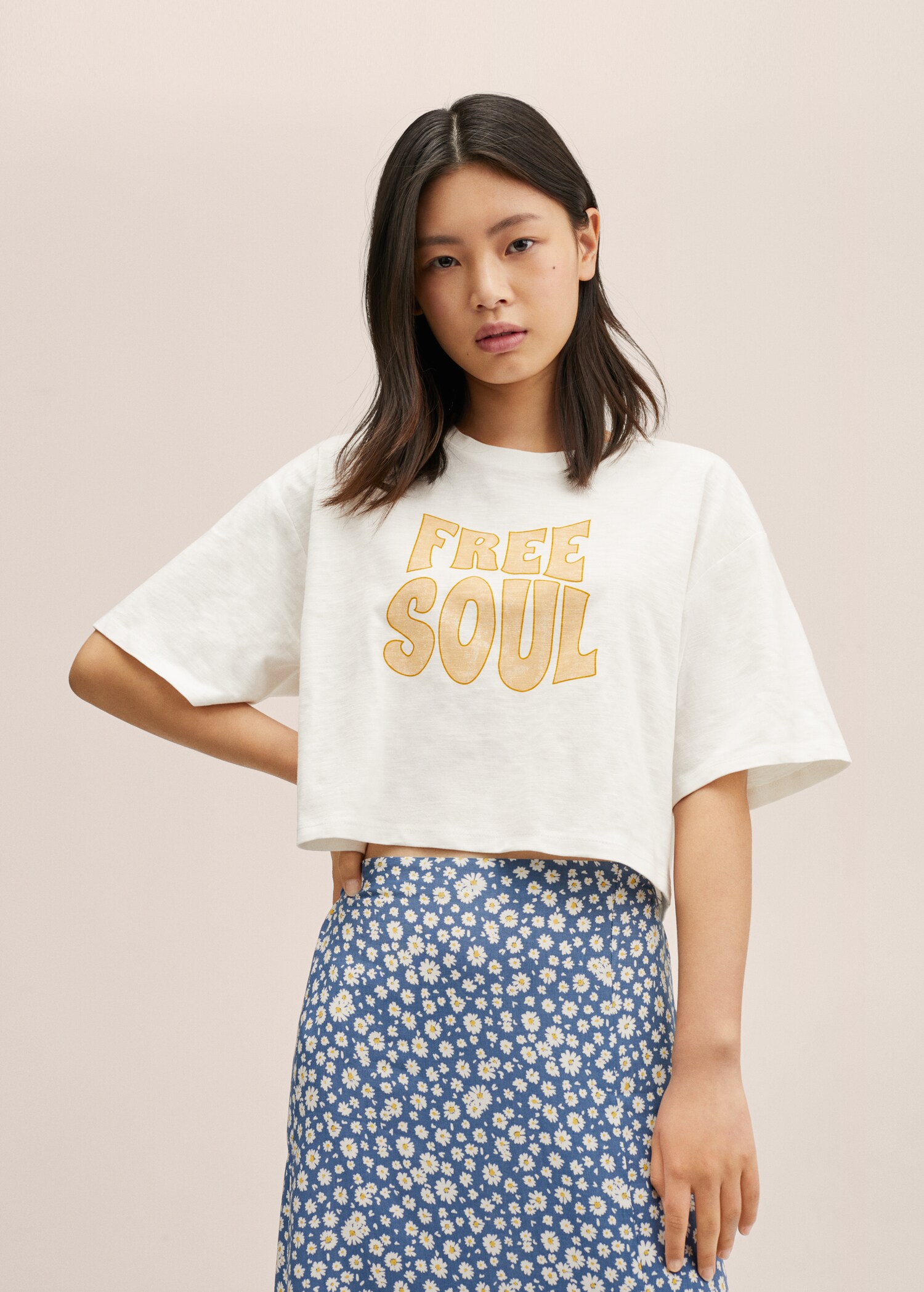 T-shirt oversize message - Plan moyen