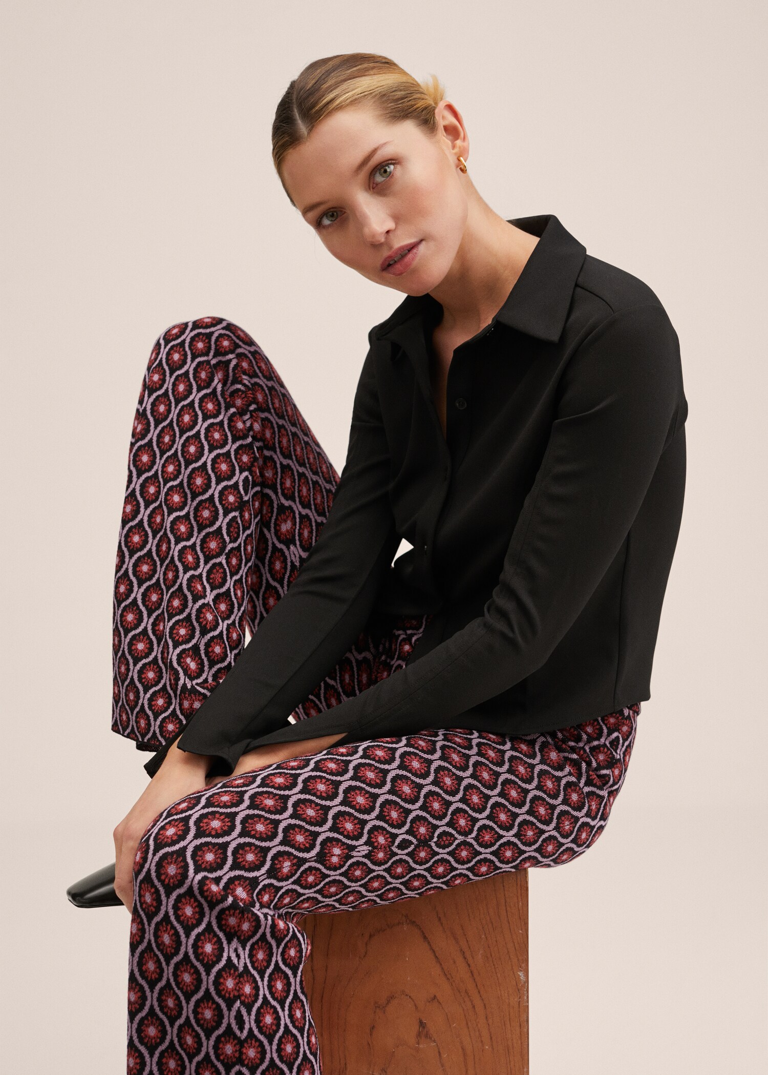 Retro-print trousers - Details of the article 2