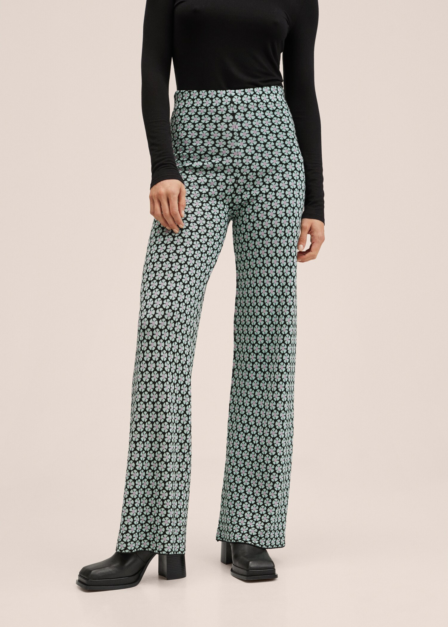 Pantalon imprimé rétro - Plan moyen
