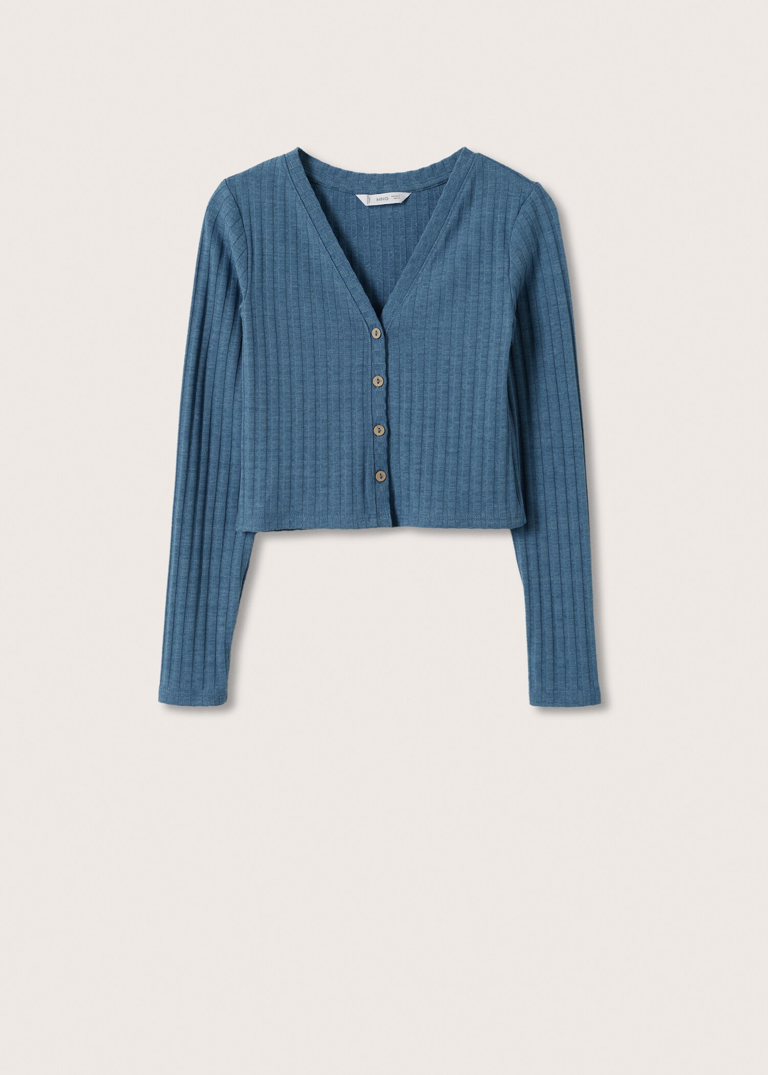 Ribbed long-sleeved t-shirt - Article without model
