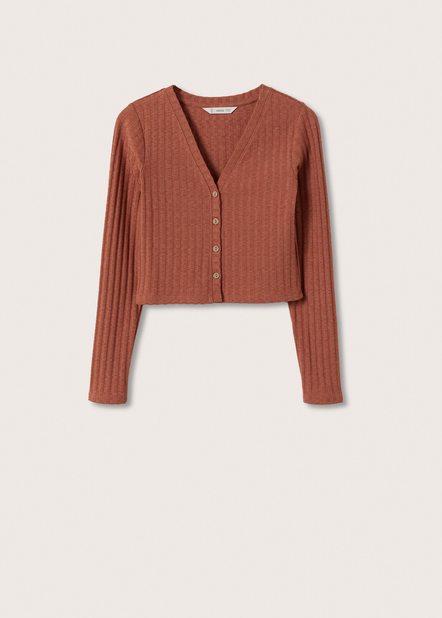 Ribbed long-sleeved t-shirt - Article without model