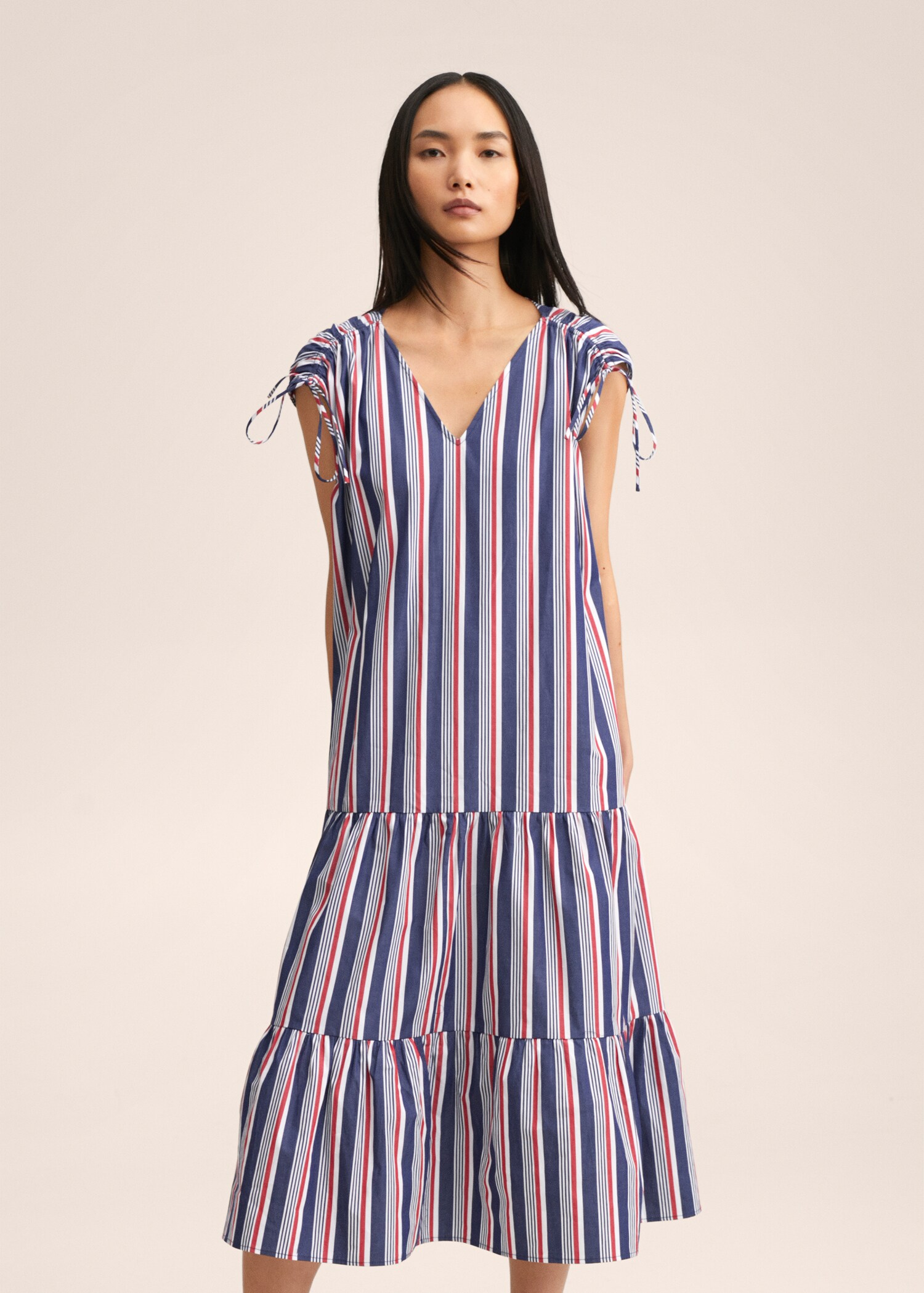 Vestido algodón rayas - Plano medio