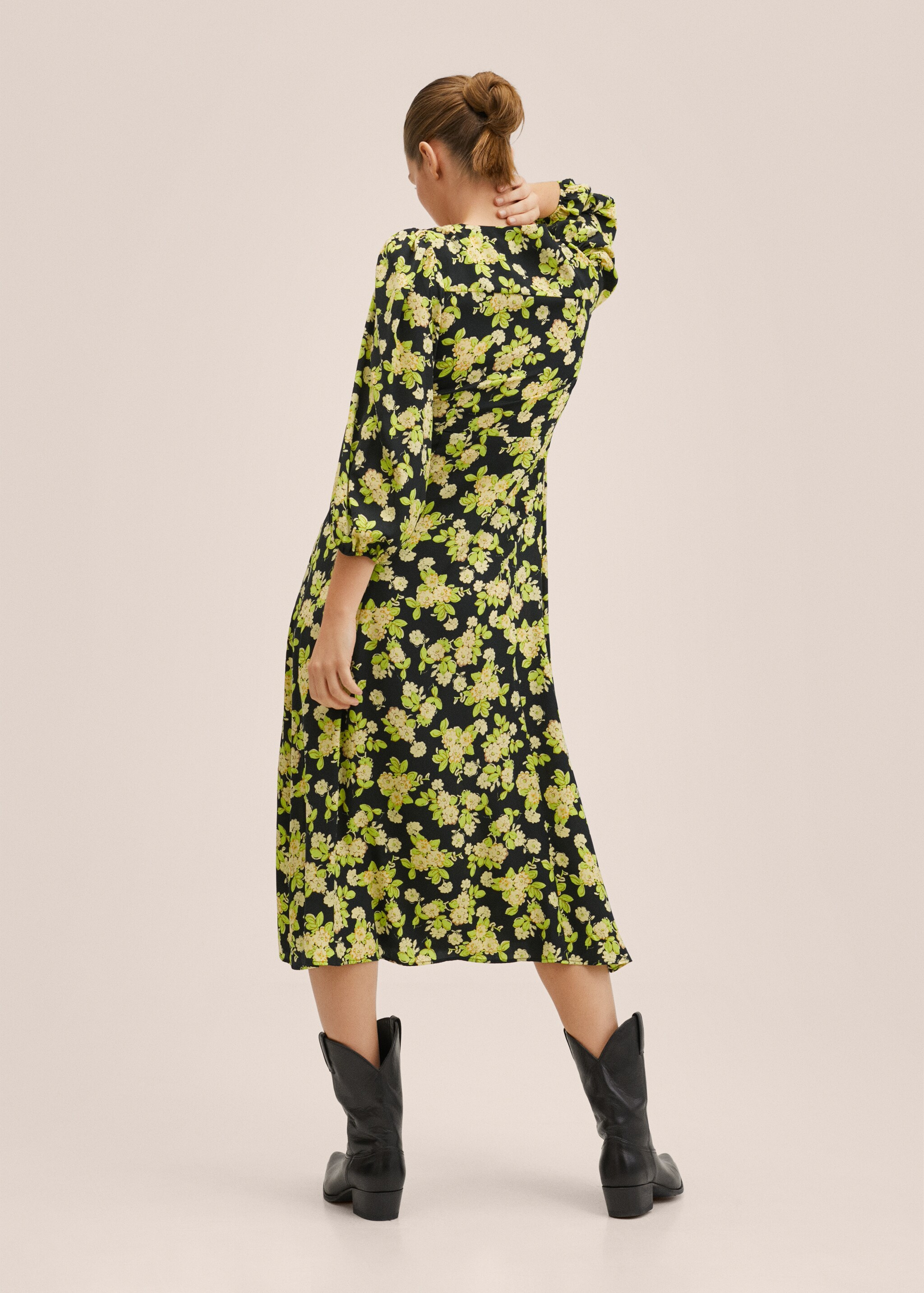 Flower print dress - Reverse of the article