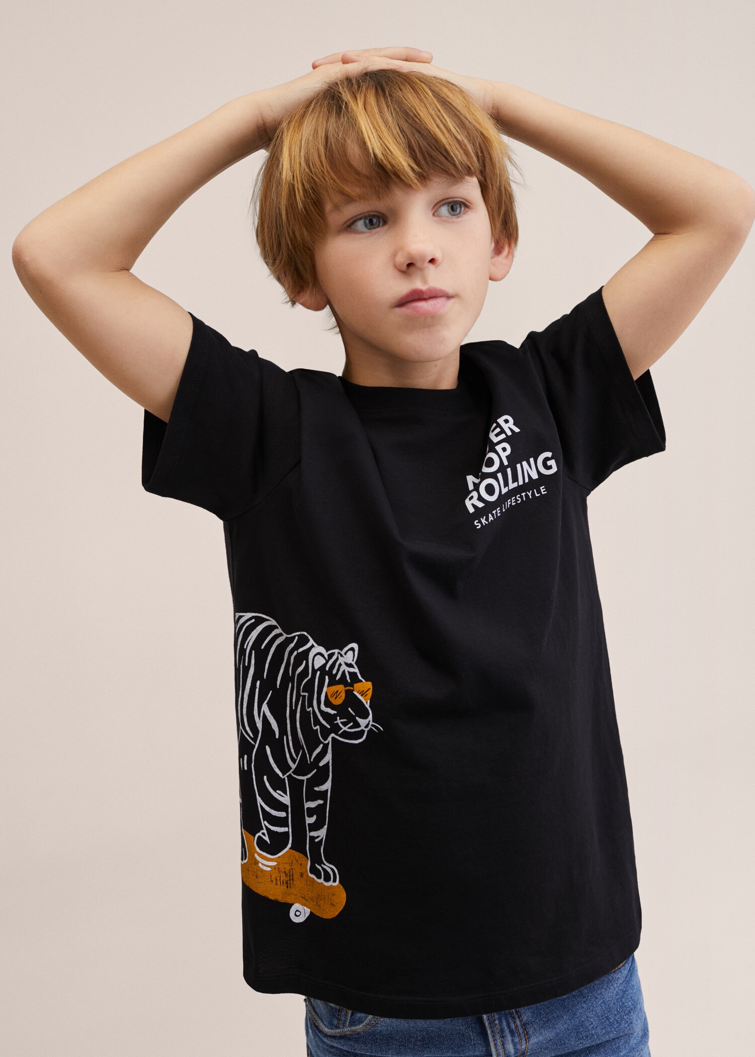 Cotton printed T-shirt - Medium plane