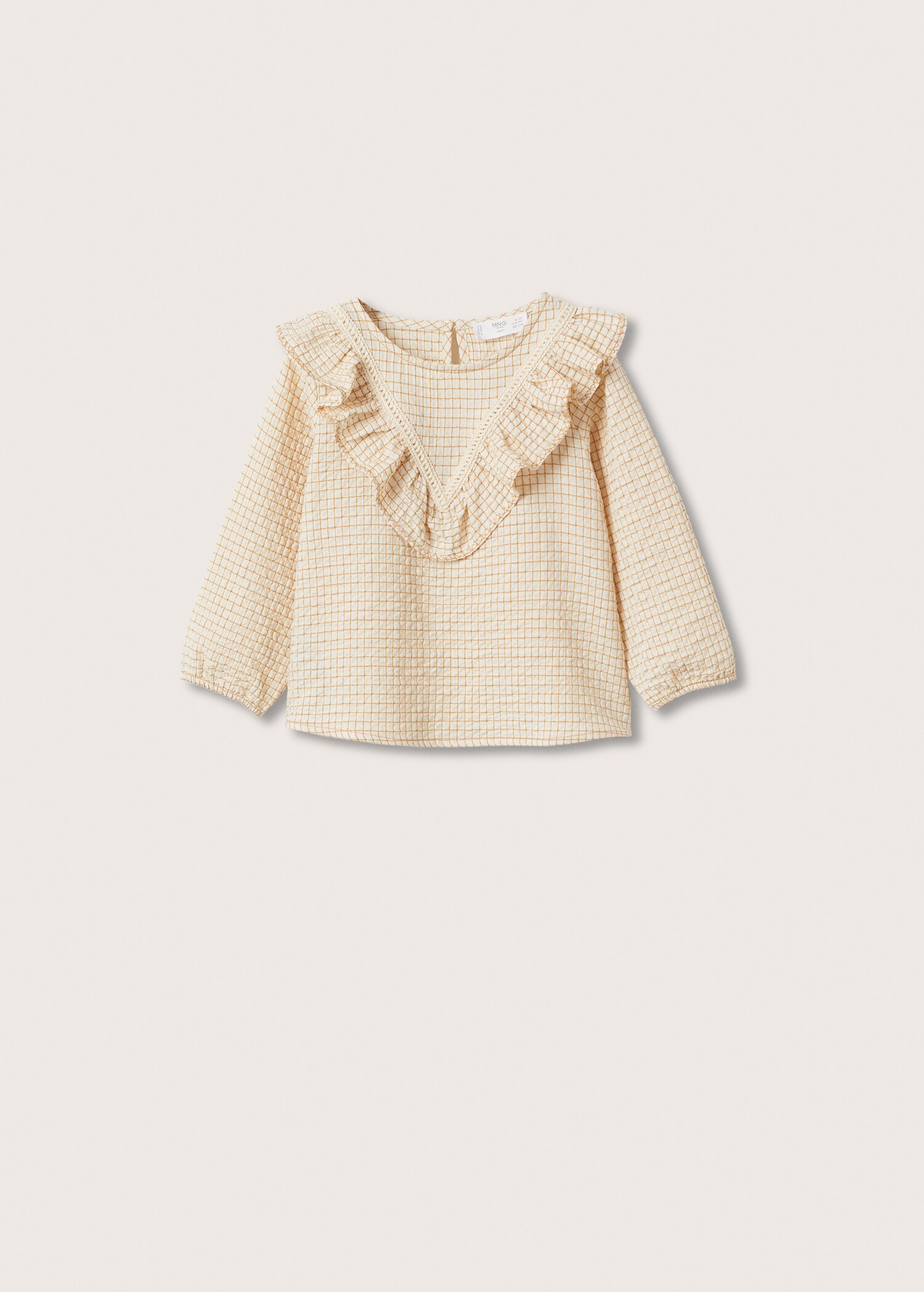 Checked frill blouse - Article without model