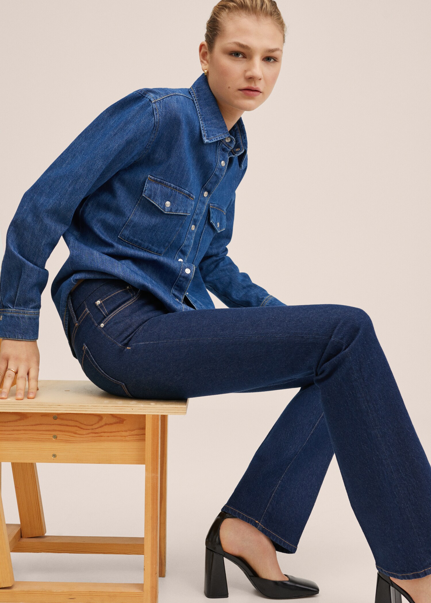 Džíny skinny do zvonu - Detail zboží 2