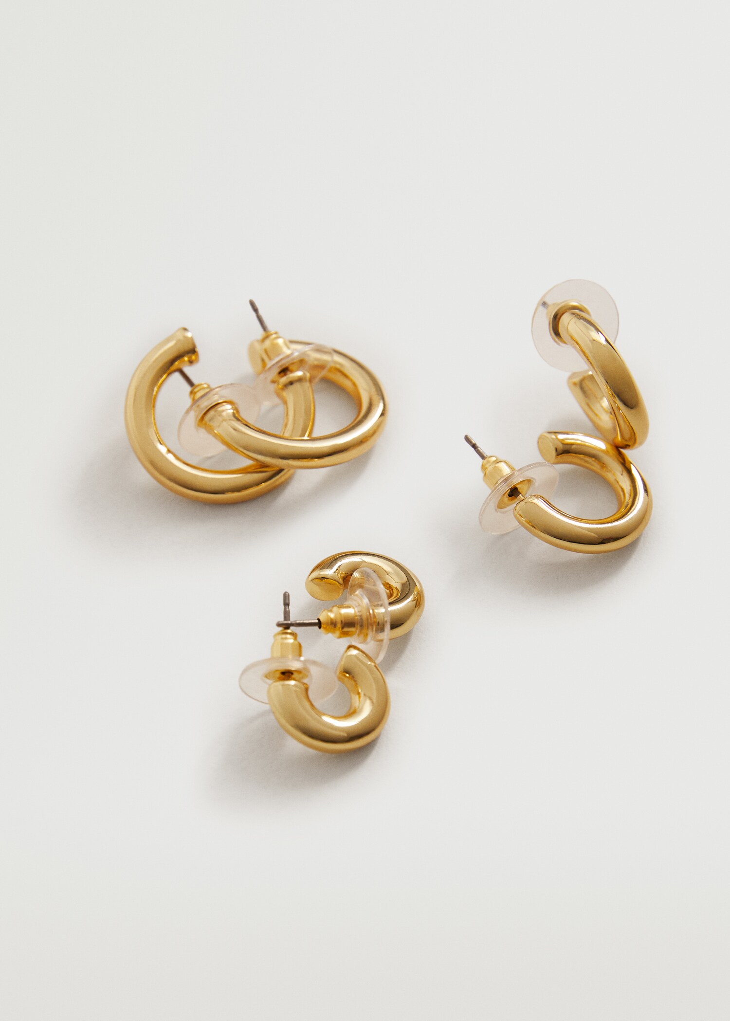 Pendientes aros combinados - Plano medio