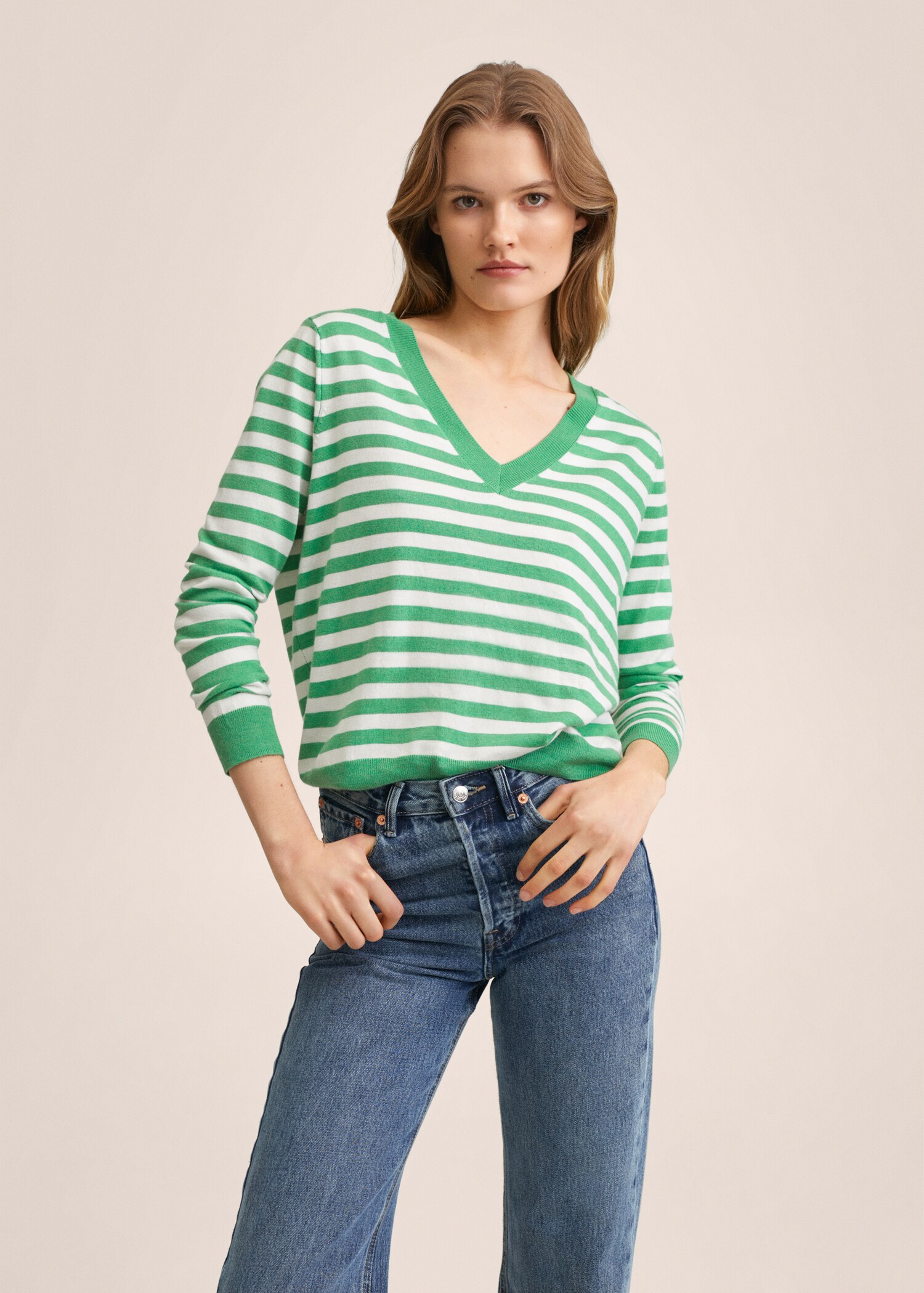 Jersey punto rayas - Plano medio