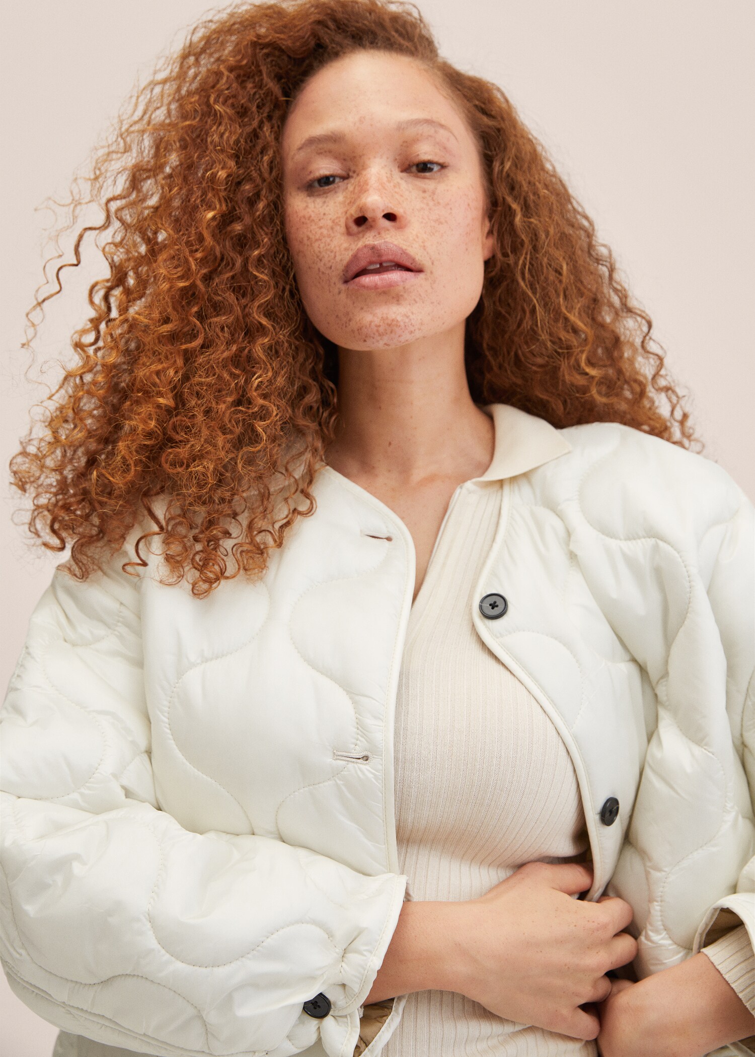 Oversize quilted coat - Details of the article 1