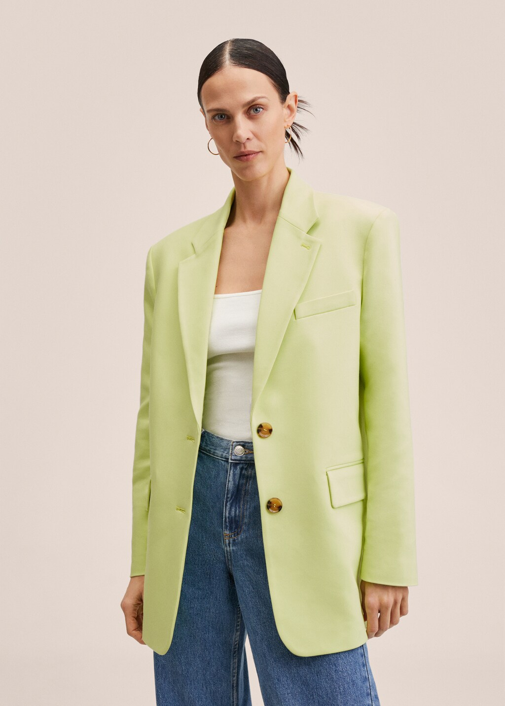 Oversized structured jacket Women MANGO OUTLET Croatia