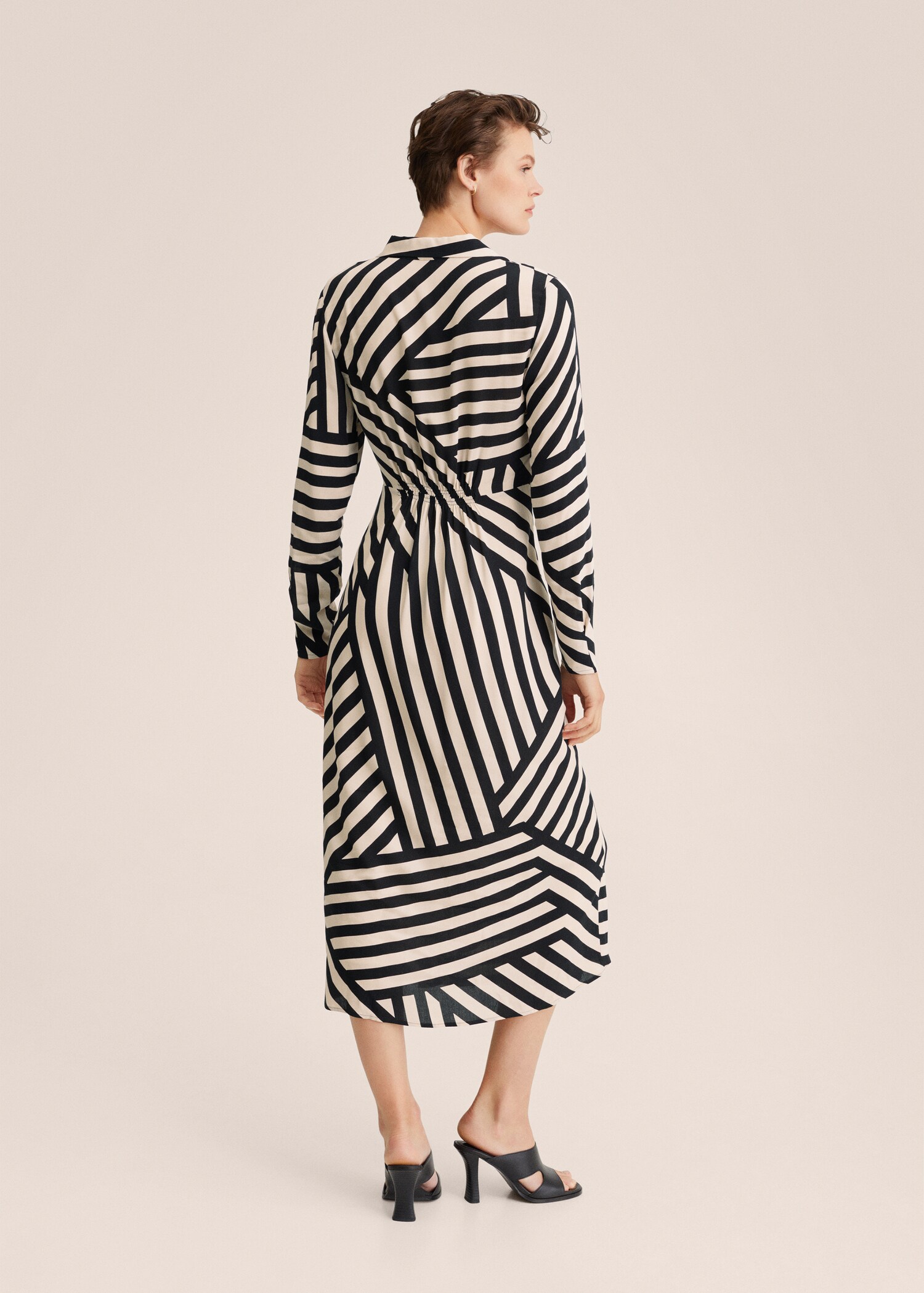 Striped shirt dress - Reverse of the article