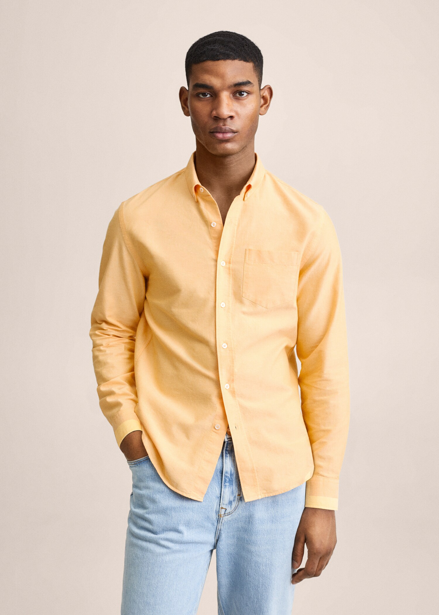 Camisa regular fit algodón - Plano medio