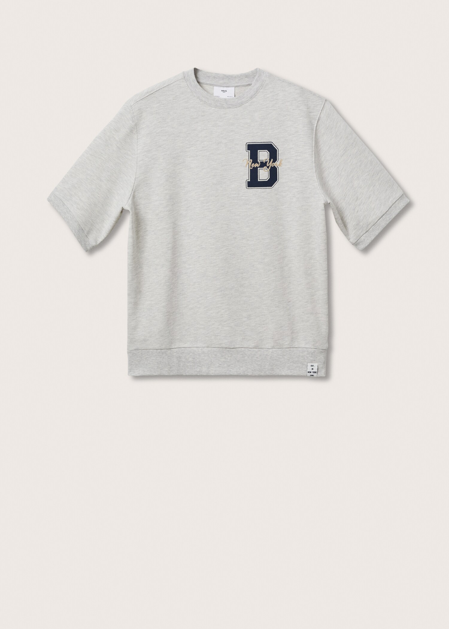 Short-sleeved varsity sweatshirt - Article without model